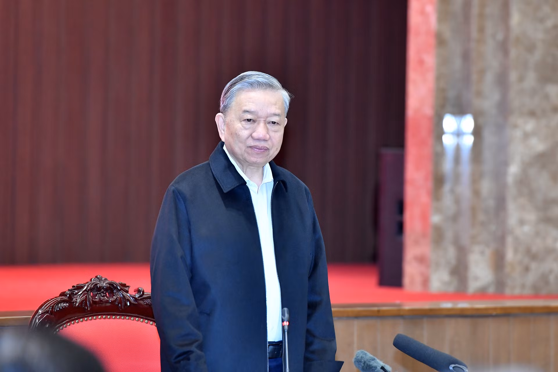 Tổng Bí thư Tô Lâm phát biểu chỉ đạo buổi làm việc với Ban Thường vụ Thành ủy Hà Nội.