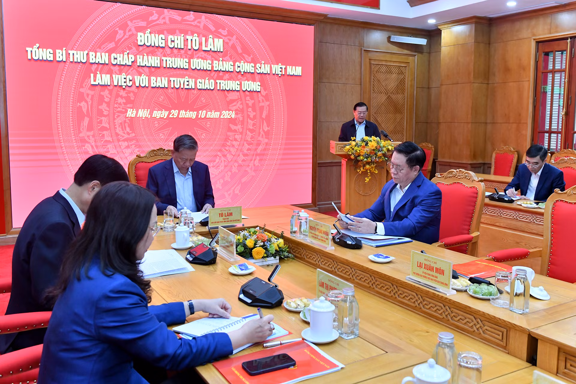 Tổng Bí thư Tô Lâm làm việc với Ban Tuyên giáo Trung ương.