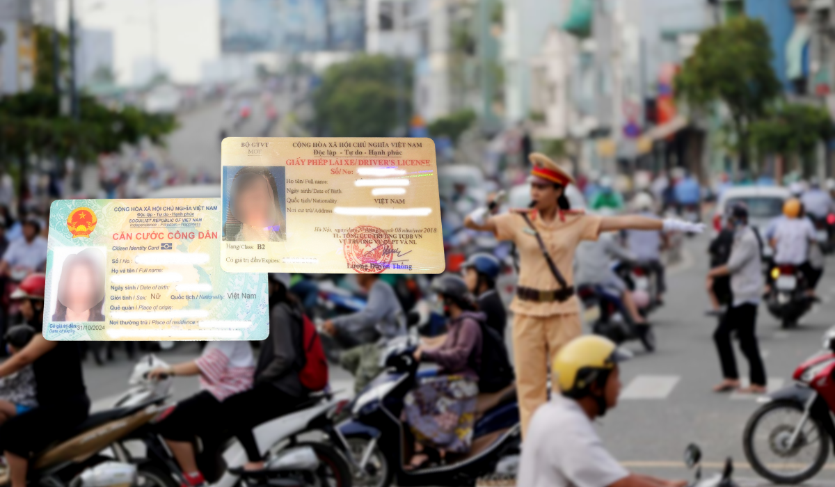 Căn cước công dân có thể sử dụng thay thế Giấy phép lái xe.