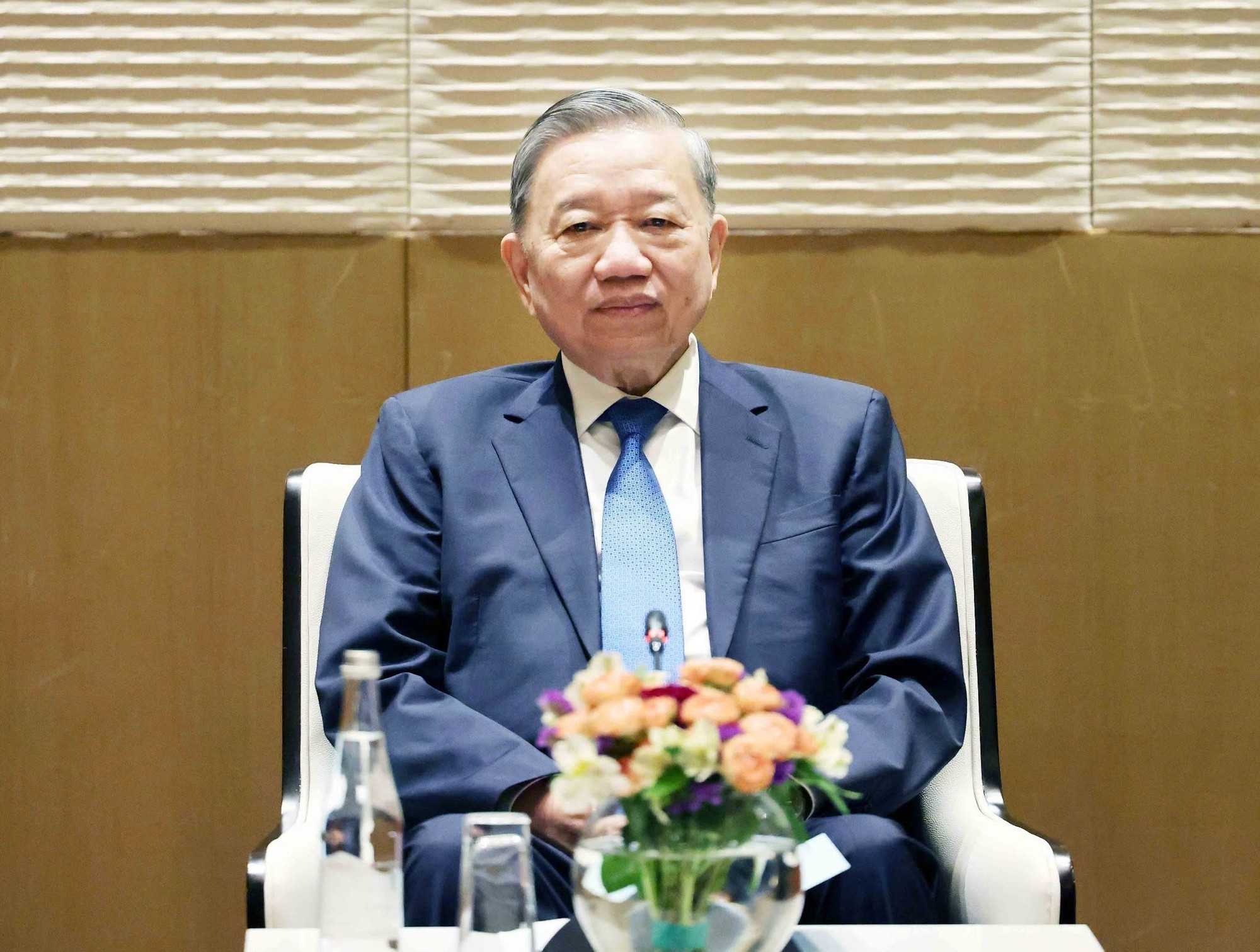 Tổng Bí thư Tô Lâm tại cuộc tiếp lãnh đạo một số doanh nghiệp tiêu biểu của Azerbaijan.