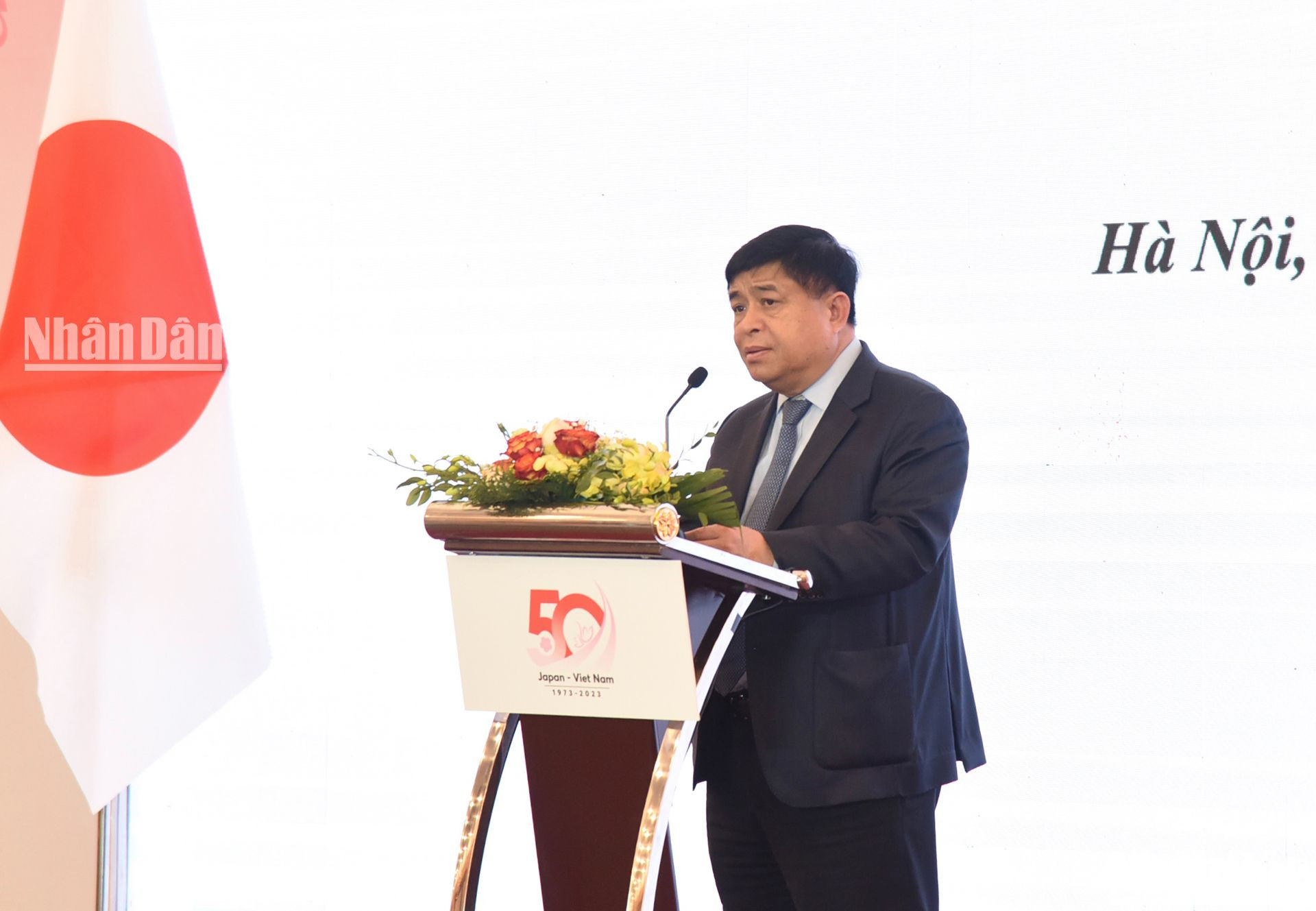 Bộ trưởng Kế hoạch và Đầu tư Nguyễn Chí Dũng phát biểu về định hướng Sáng kiến chung Việt-Nhật giai đoạn 9.