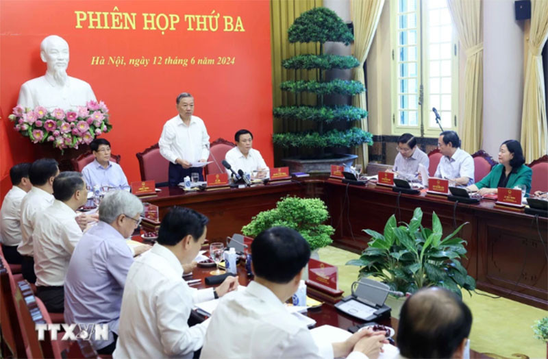Chủ tịch nước Tô Lâm phát biểu chỉ đạo. (Ảnh: TTXVN) Chủ tịch nước Tô Lâm phát biểu chỉ đạo. (Ảnh: TTXVN)