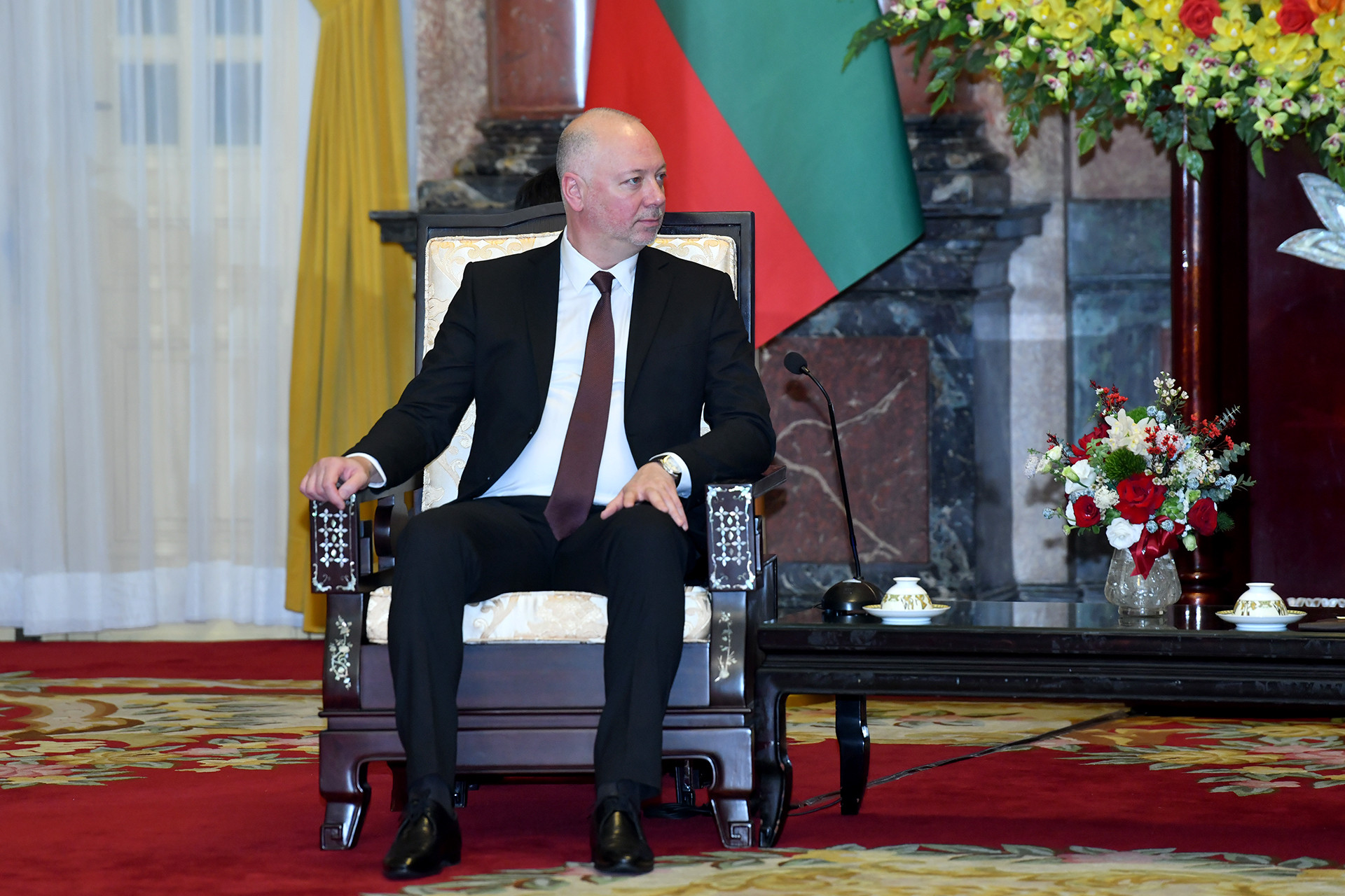 Chủ tịch Quốc hội Bulgaria Rossen Dimitrov Jeliazkov phát biểu.