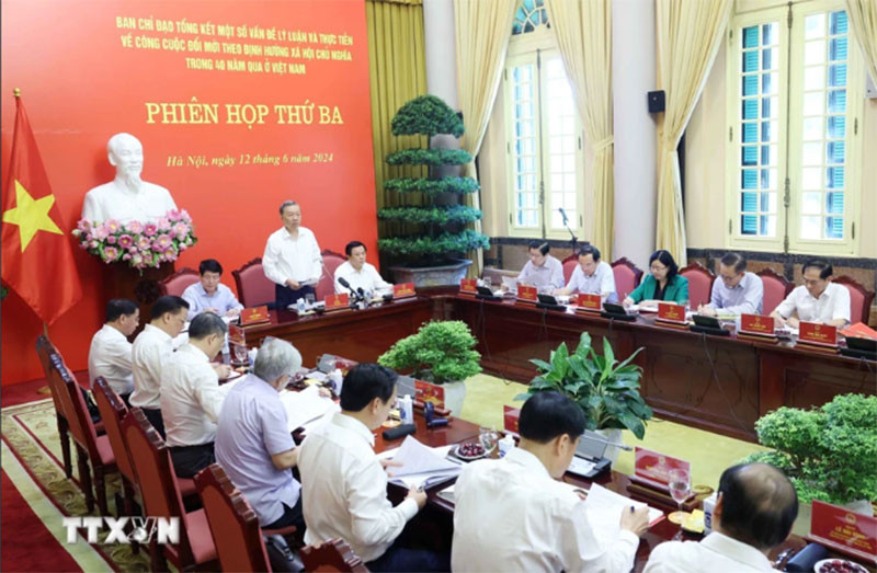 Chủ tịch nước Tô Lâm phát biểu chỉ đạo. (Ảnh: TTXVN) Chủ tịch nước Tô Lâm phát biểu chỉ đạo. (Ảnh: TTXVN)