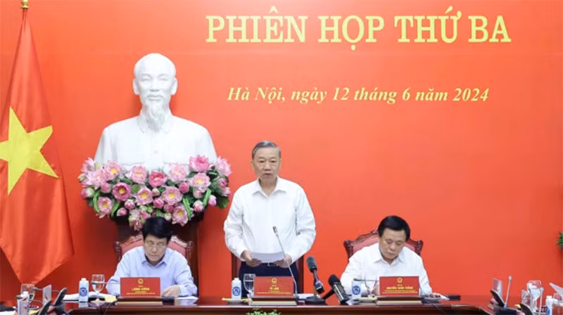 Chủ tịch nước Tô Lâm phát biểu chỉ đạo. (Ảnh: TTXVN)