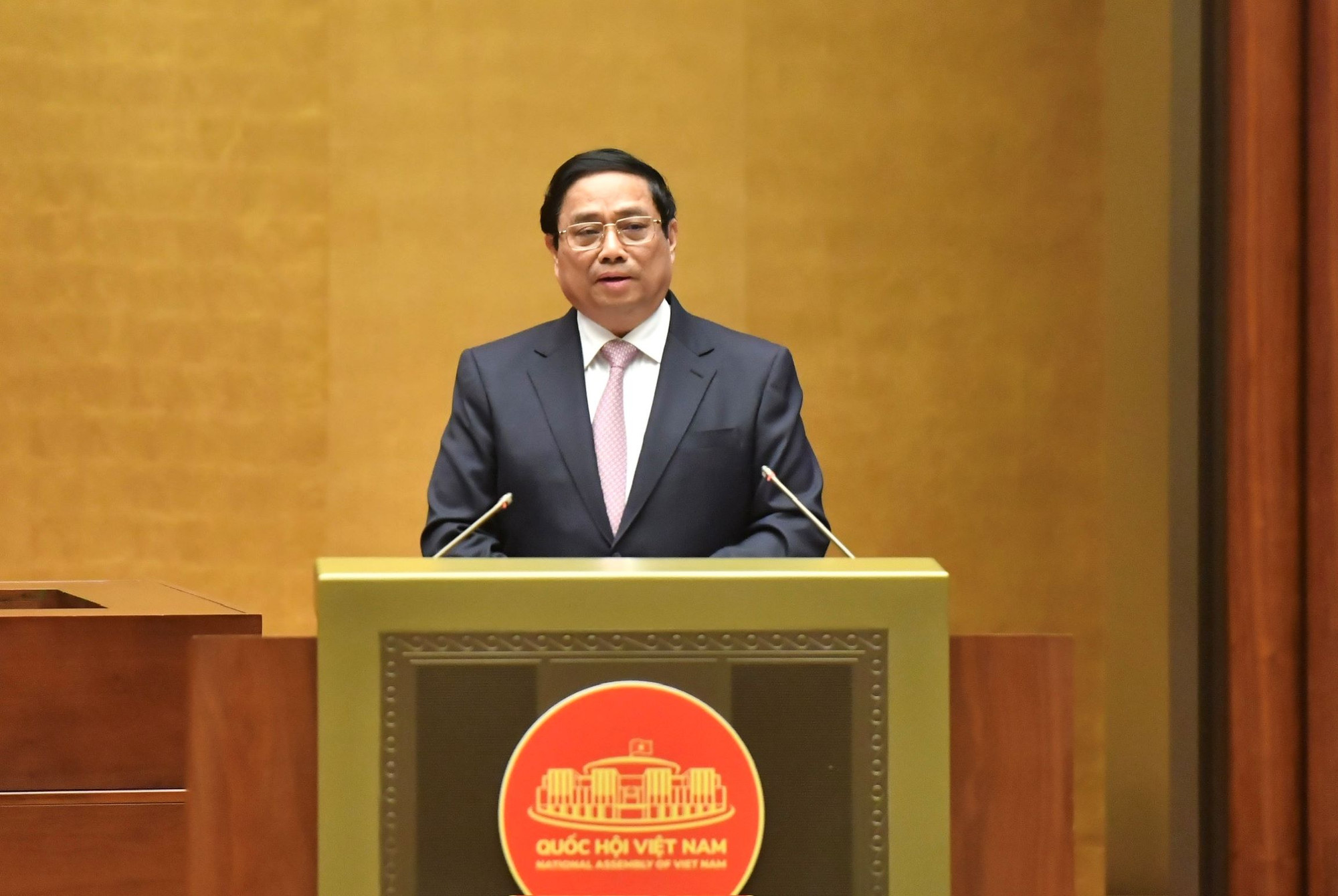 Thủ tướng Chính phủ Phạm Minh Chính truyền đạt chuyên đề: Tiếp tục đổi mới, nâng cao chất lượng chính sách xã hội, đáp ứng yêu cầu sự nghiệp xây dựng và bảo vệ Tổ quốc trong giai đoạn mới.