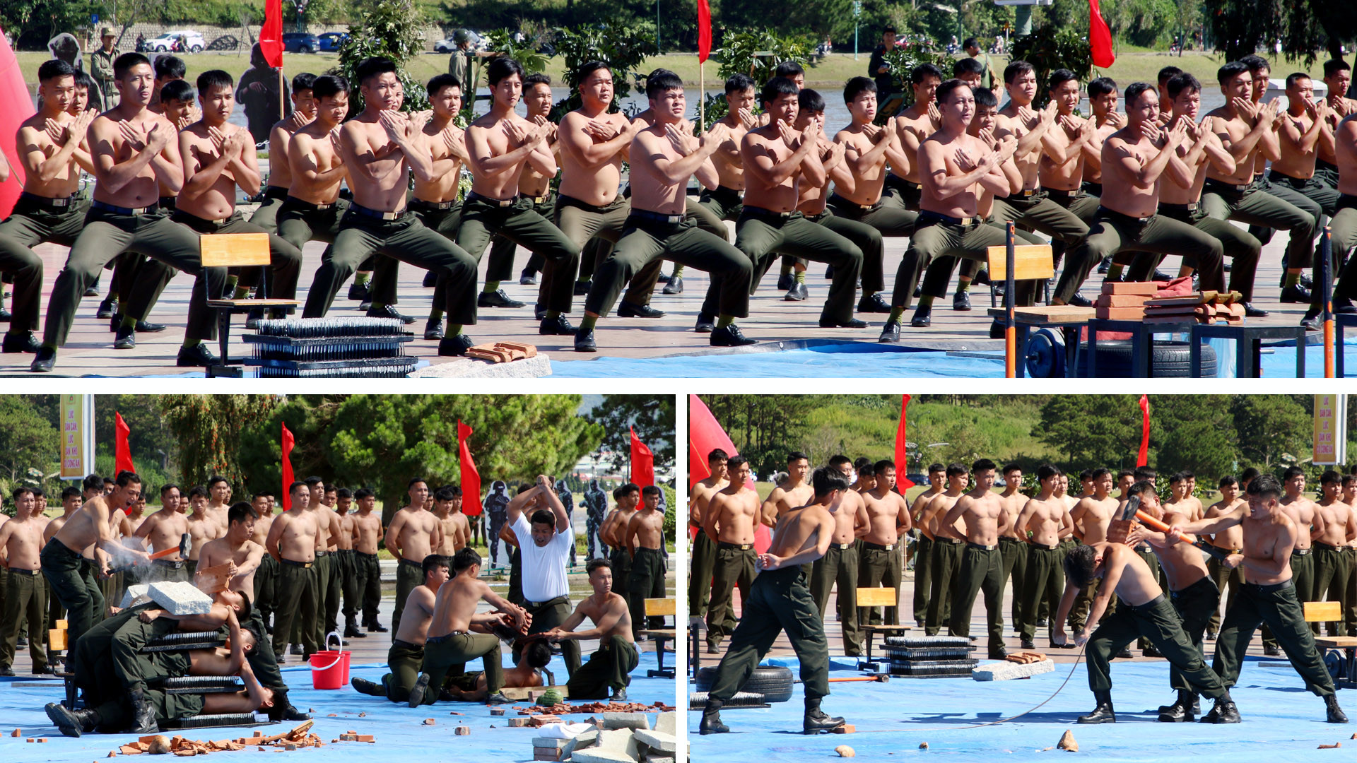 Các vận động viên, các đội tham gia tranh tài ở các nội dung, như nghi lễ Công an nhân dân, điều lệnh đội ngũ, chiến sĩ công an khỏe, bắn súng, võ thuật, vượt vật cản, công phá, chạy ứng dụng, lý thuyết điều lệnh và bóng đá nam 7 người…