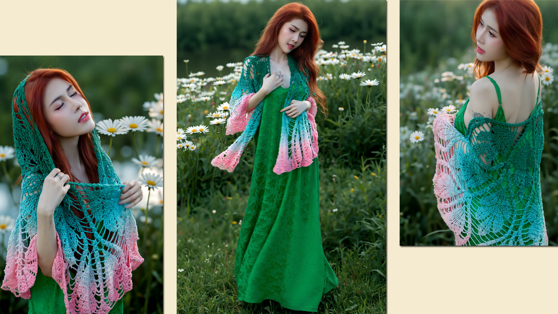 Mỗi thiết kế được tác tạo tỉ mỉ, công phu; phối màu, ghép ô, tạo hoạ tiết trong suốt quá trình đan móc.