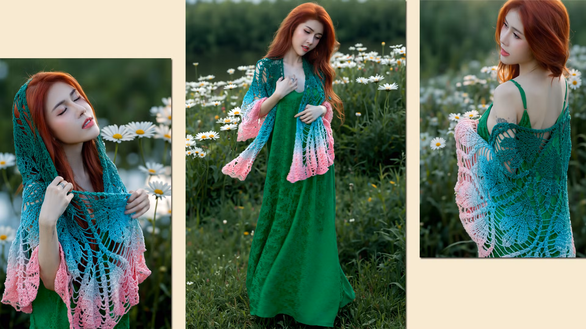 Mỗi thiết kế được tác tạo tỉ mỉ, công phu; phối màu, ghép ô, tạo hoạ tiết trong suốt quá trình đan móc.