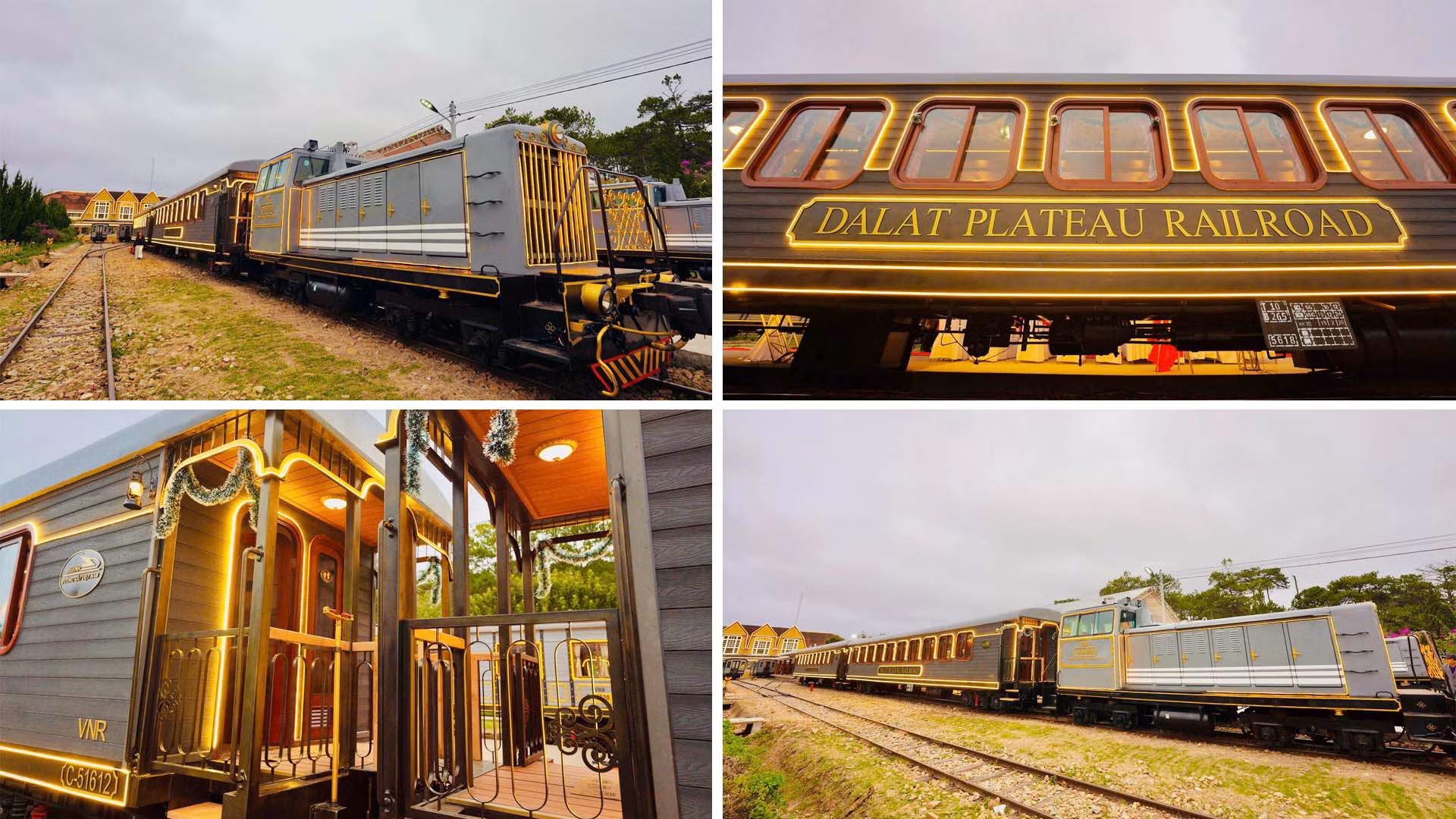 Đoàn tàu La Reine lấy cảm hứng từ kiến trúc dinh Nam Phương hoàng hậu, các toa tàu được thiết kế tinh tế, kết hợp hài hòa giữa phong cách Đông Dương và Pháp, vừa mang nét đẹp cổ điển Á đông và nét lãng mạn, thơ mộng của phố núi Đà Lạt phục vụ hành khách chiêm ngưỡng cảnh sắc thiên nhiên tươi đẹp của xứ ngàn hoa Đà Lạt qua các ô cửa đoàn tàu, từ khu vực trung tâm thành phố đến vùng ngoại ô Trại Mát.