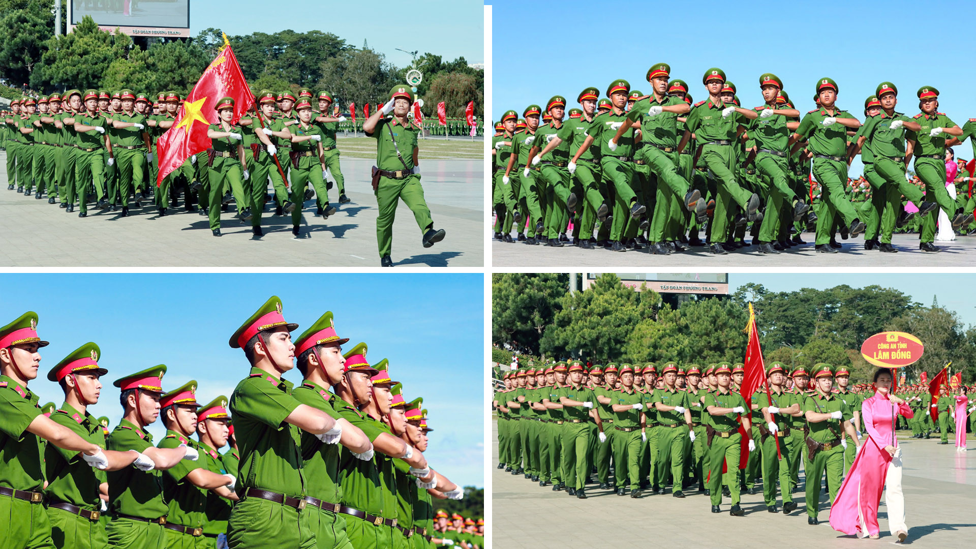 Nghi thức duyệt đội hình tại lễ khai mạc.