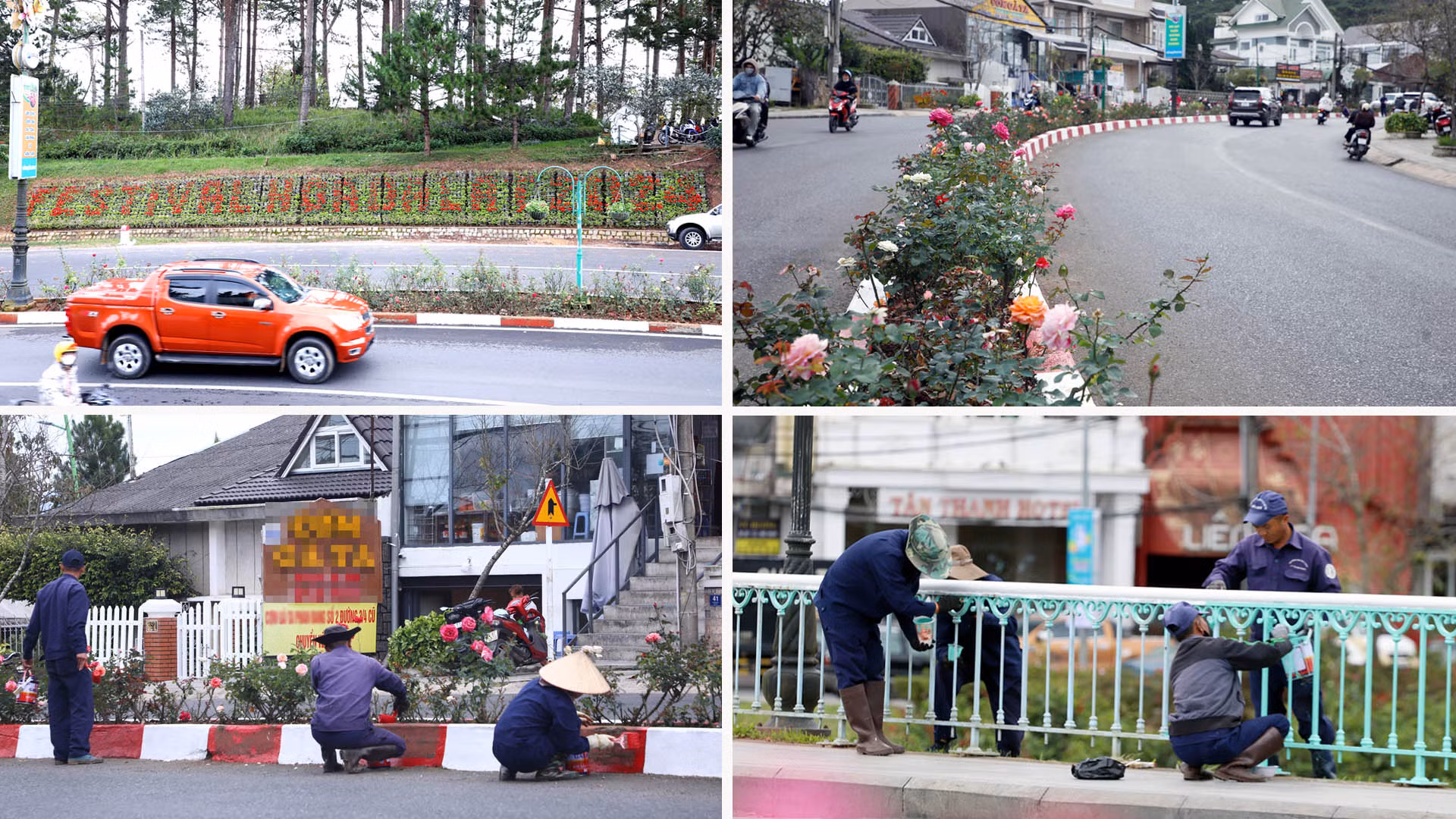 Công tác chỉnh trang đô thị đang được triển khai trước ngày diễn ra khai mạc Festival Hoa Đà Lạt lần thứ X - năm 2024.