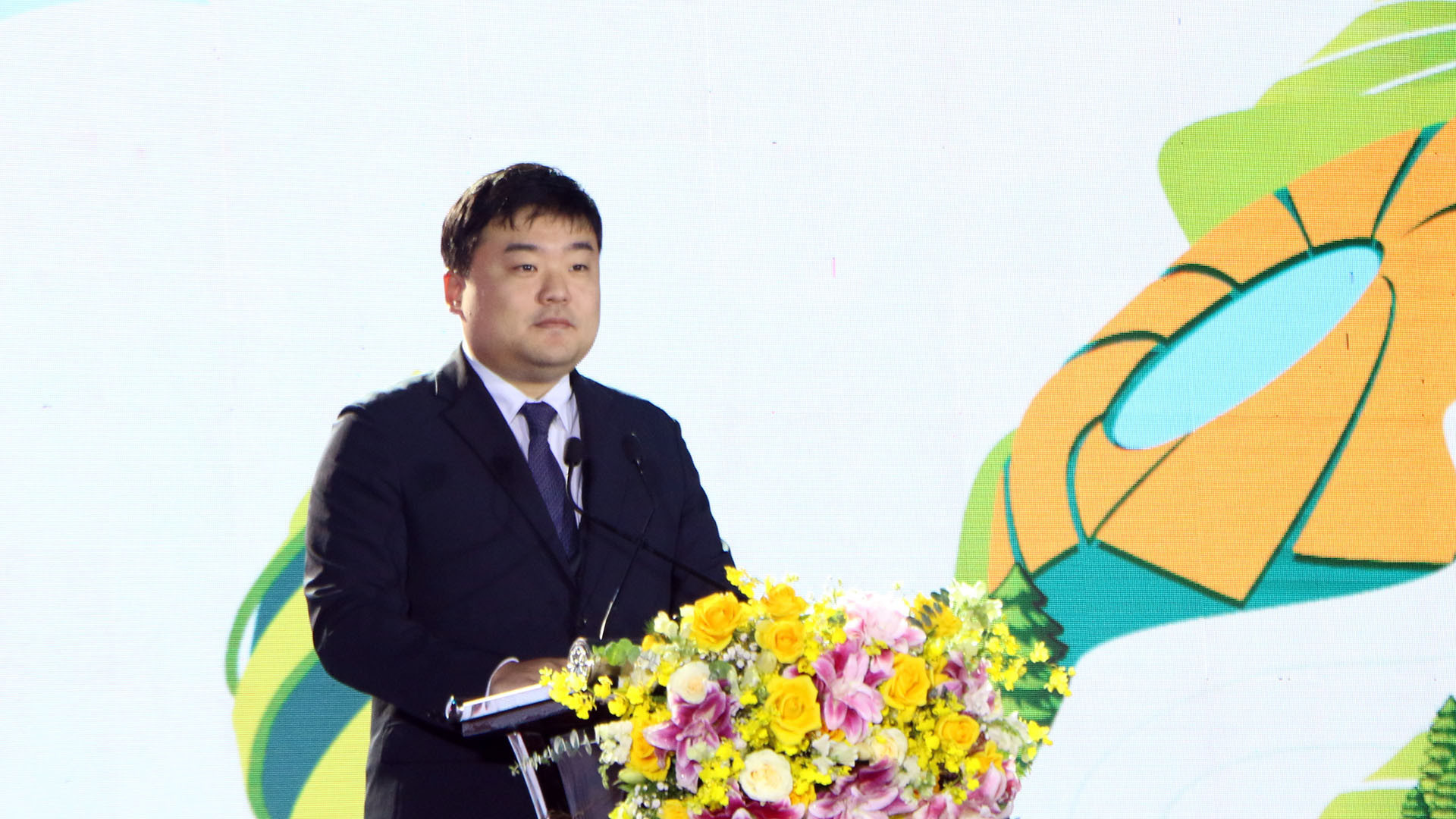 Giám đốc Trung tâm Văn hóa Hàn Quốc tại Việt Nam Choi Seung Jin phát biểu tại sự kiện.