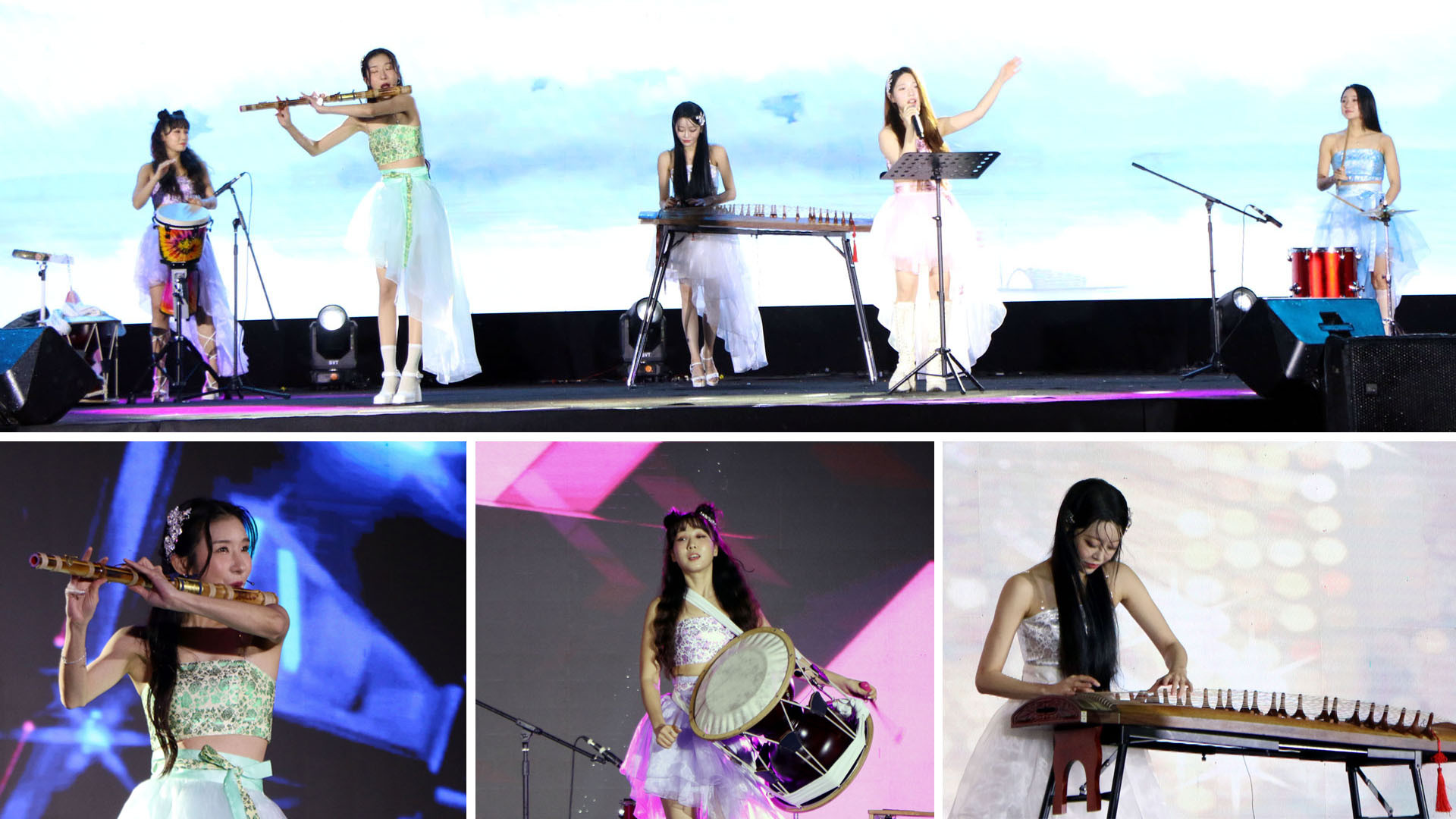 Nhóm nhạc Hàn Quốc Queen trình diễn tại đêm giao lưu.