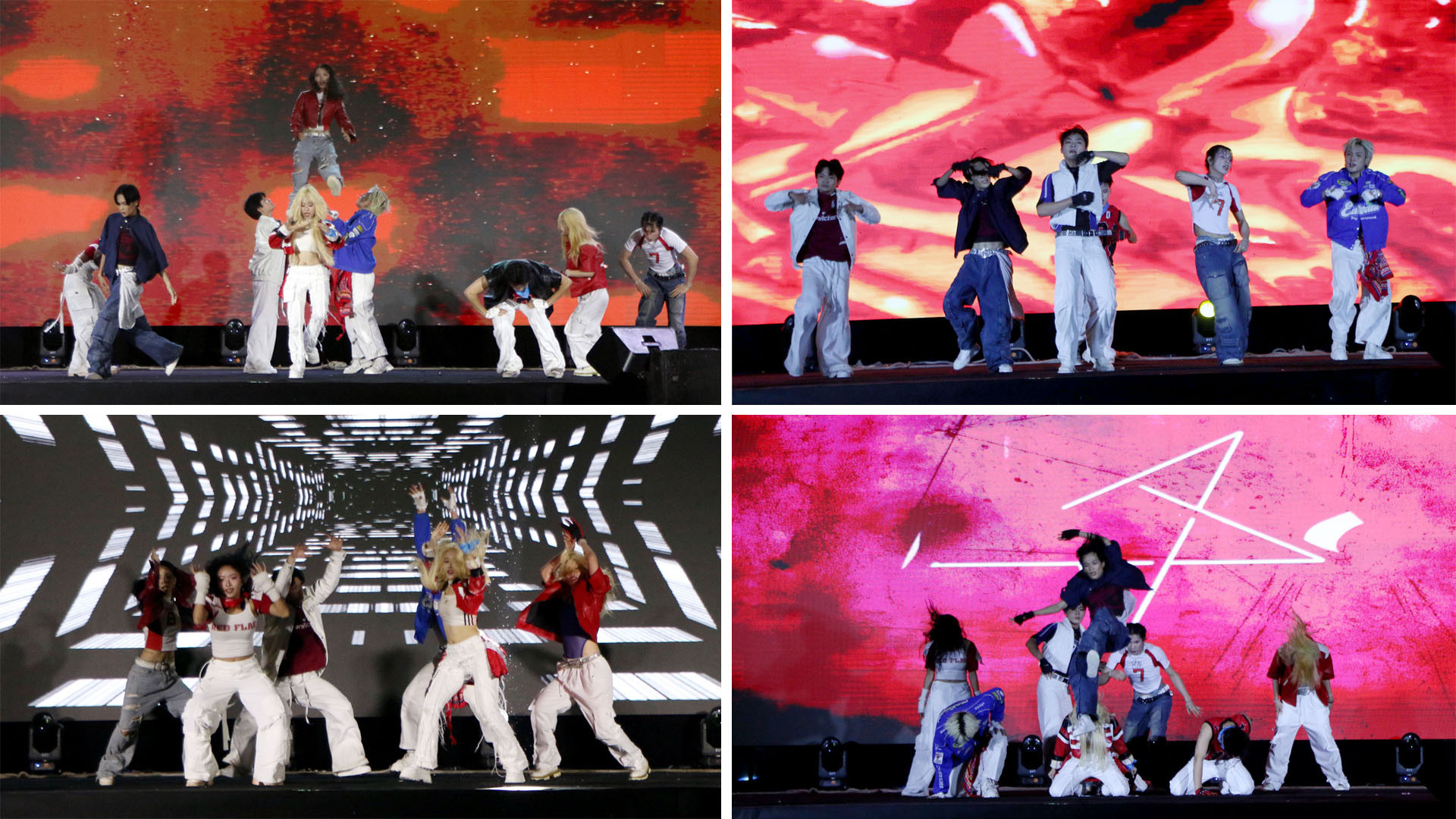 Các nhóm nhảy trình diễn các tiết mục sôi động tại đêm giao lưu.