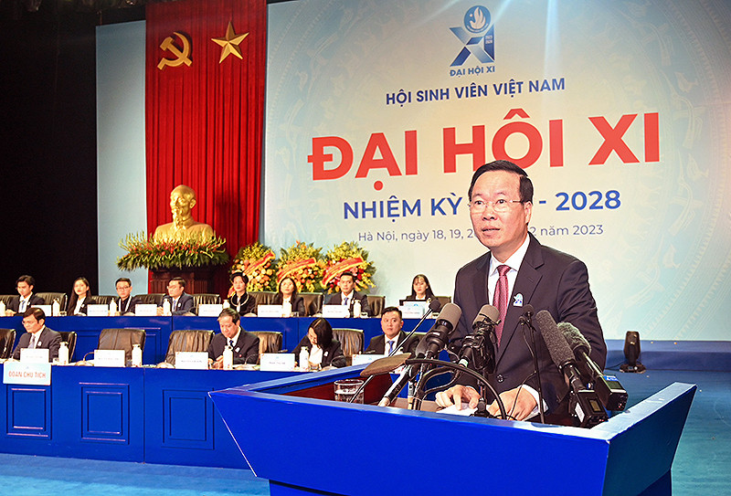 Chủ tịch nước Võ Văn Thưởng gợi mở một số nội dung hoạt động để Đại hội và Hội Sinh viên các cấp nghiên cứu, tham khảo thời gian tới.