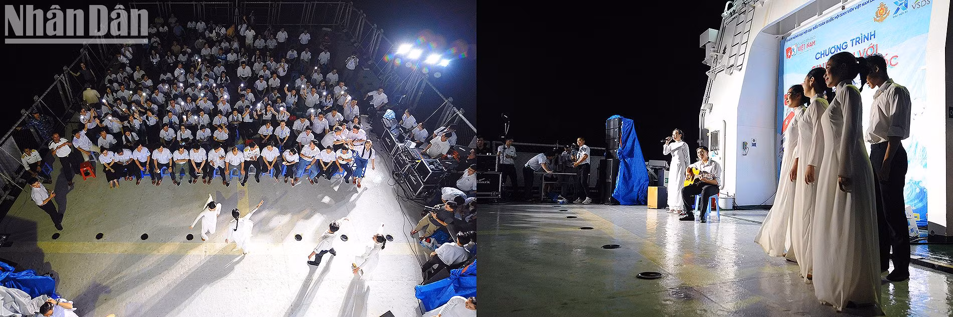 Chương trình giao lưu văn hóa, văn nghệ ngay trên boong tàu KN-290.