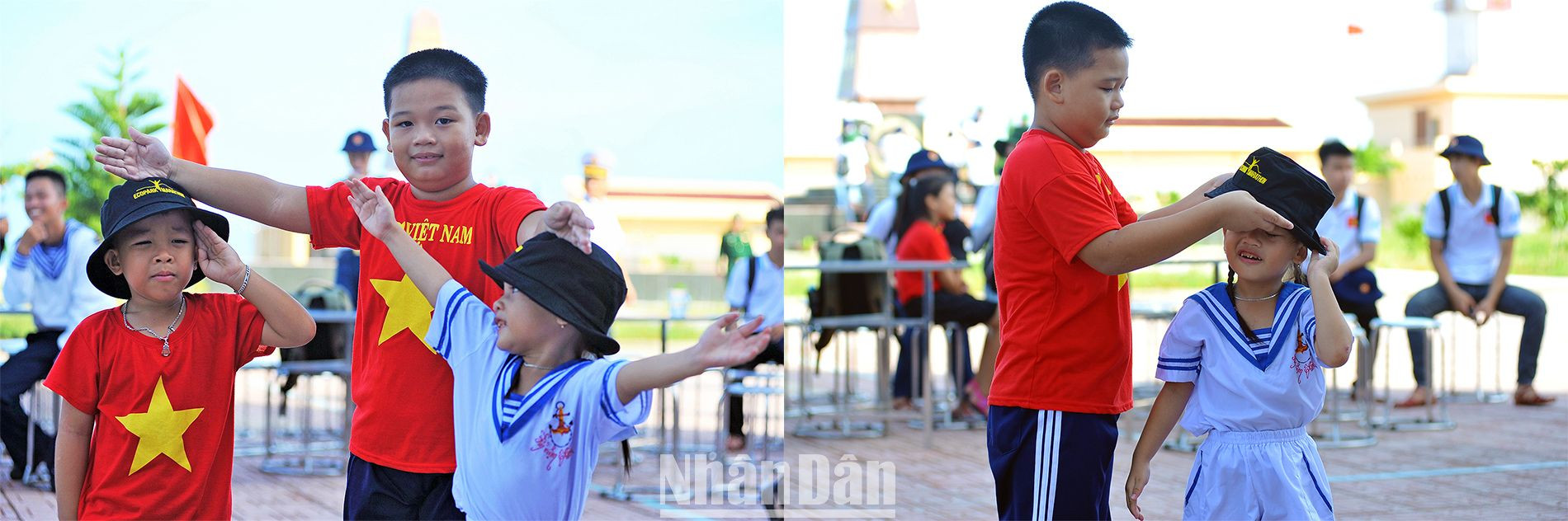 Thiếu nhi ở huyện đảo Trường Sa luôn thân thiết, coi nhau như anh em một nhà.