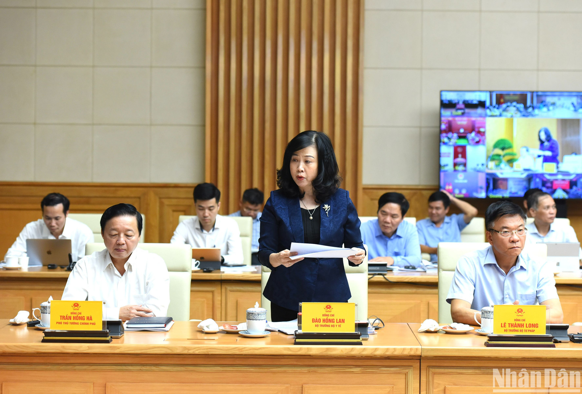 Bộ trưởng Y tế Đào Hồng Lan phát biểu.