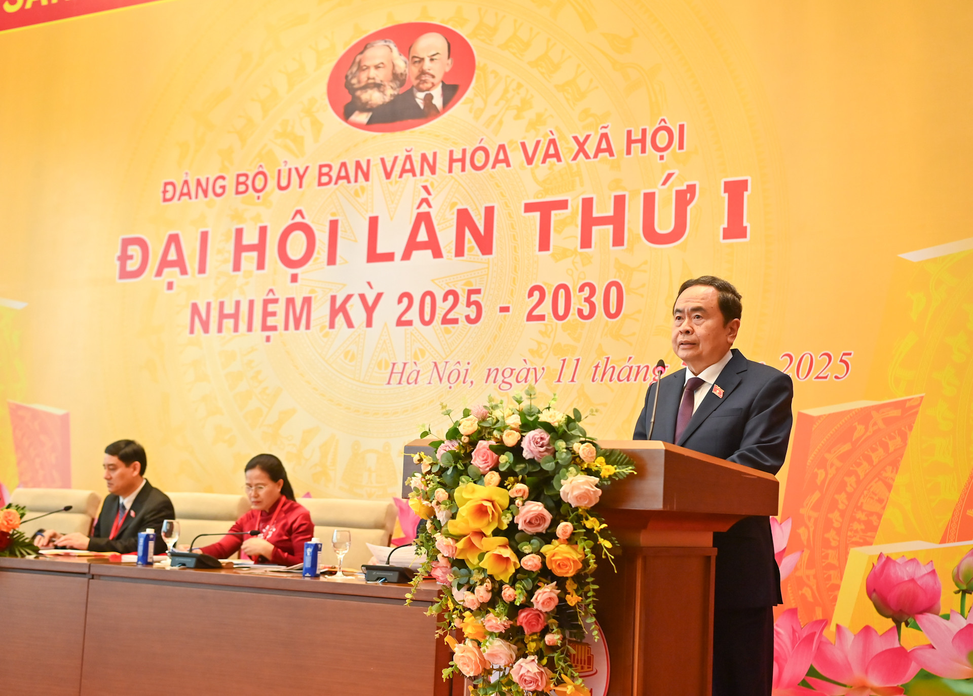 Bí thư Đảng ủy Quốc hội, Chủ tịch Quốc hội Trần Thanh Mẫn phát biểu chỉ đạo Đại hội.