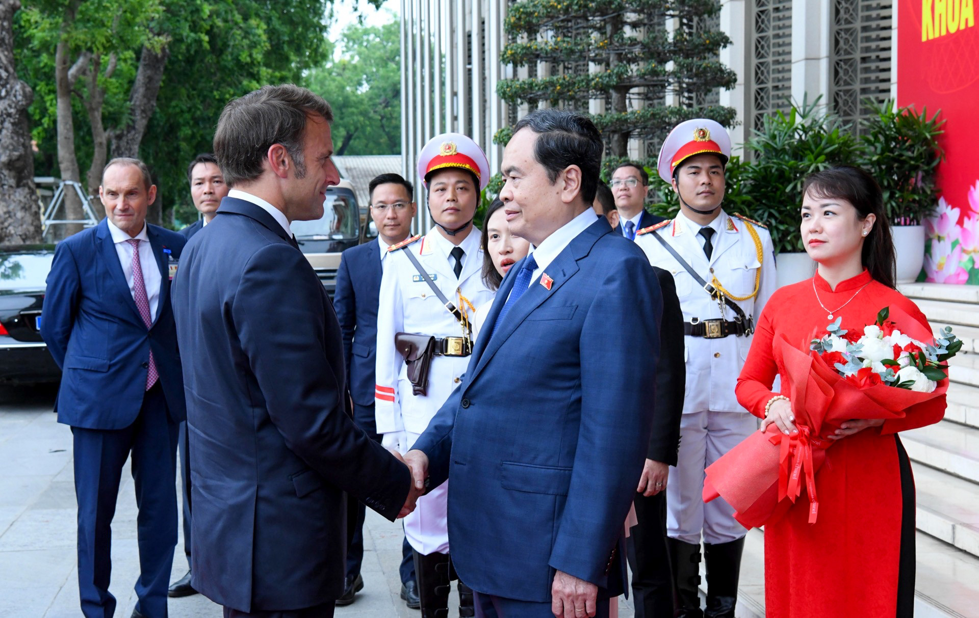 [Ảnh] Chủ tịch Quốc hội Trần Thanh Mẫn hội kiến Tổng thống Pháp Emmanuel Macron ảnh 1