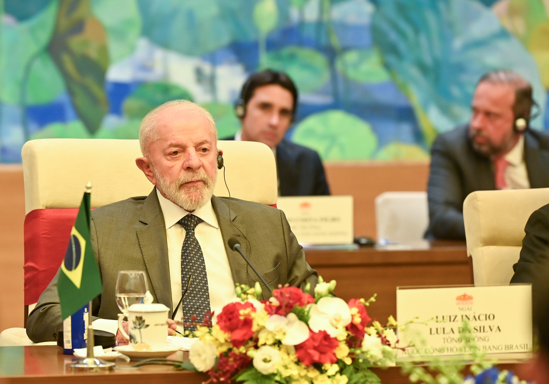 Tổng thống Brazil Luiz Inácio Lula da Silva phát biểu tại hội kiến.