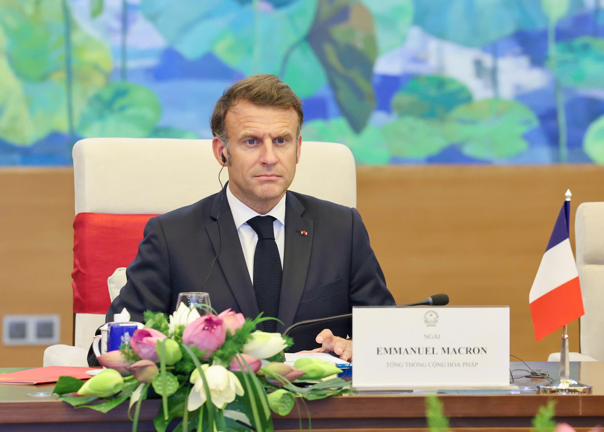[Ảnh] Chủ tịch Quốc hội Trần Thanh Mẫn hội kiến Tổng thống Pháp Emmanuel Macron ảnh 8