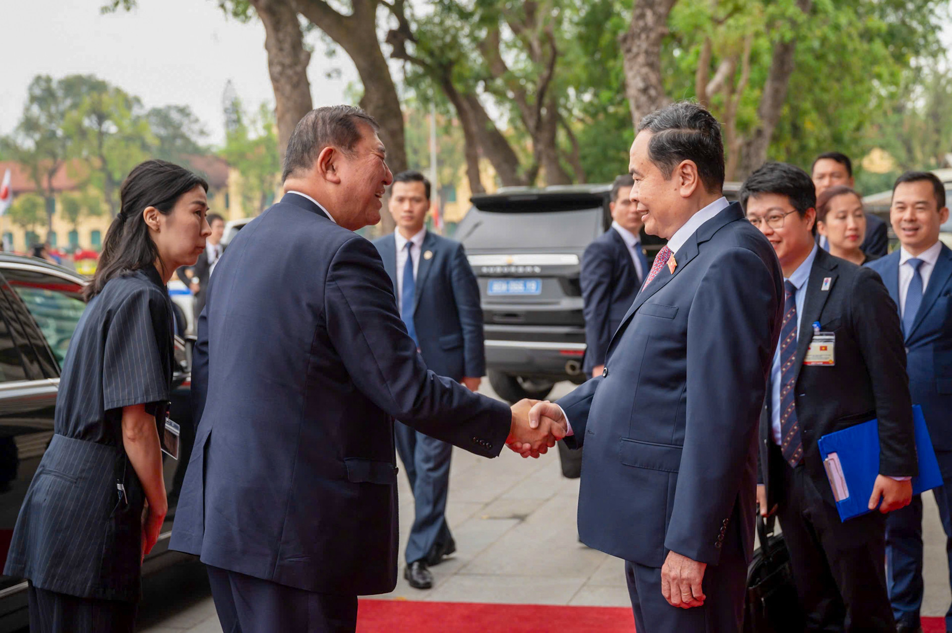 [Ảnh] Chủ tịch Quốc hội Trần Thanh Mẫn hội kiến Thủ tướng Nhật Bản Ishiba Shigeru ảnh 1