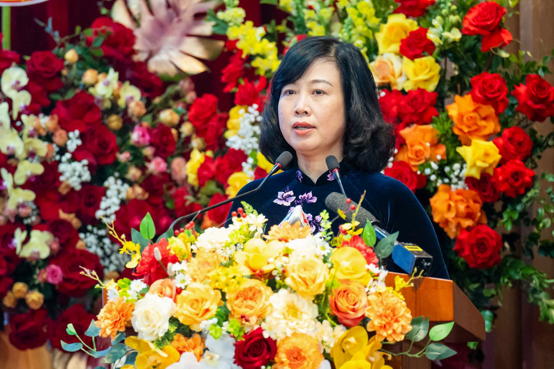 Bộ trưởng Y tế Đào Hồng Lan phát biểu tại lễ kỷ niệm.