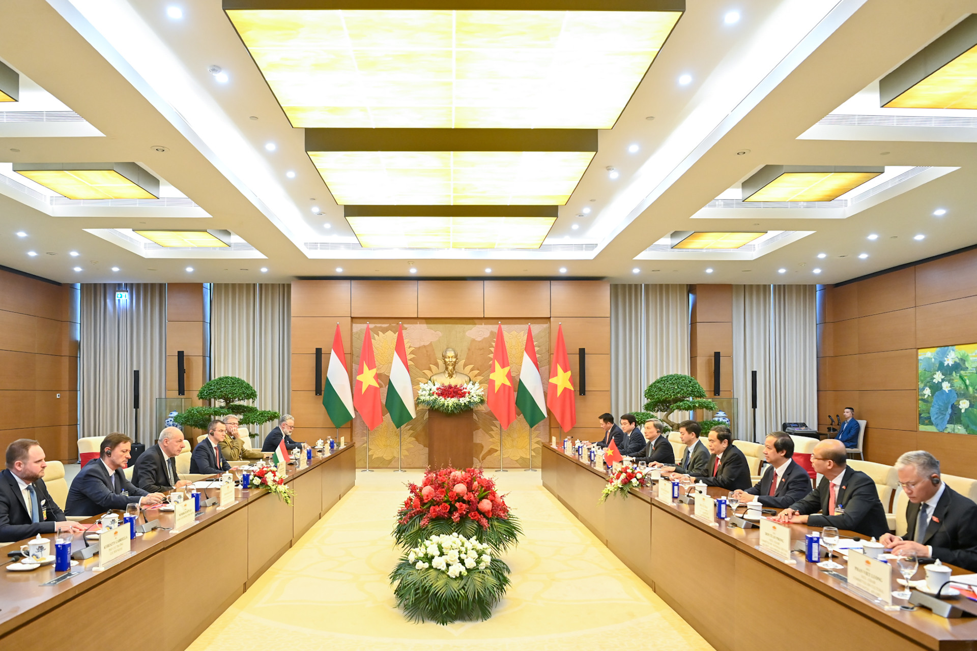 Quang cảnh hội kiến tại Nhà Quốc hội.