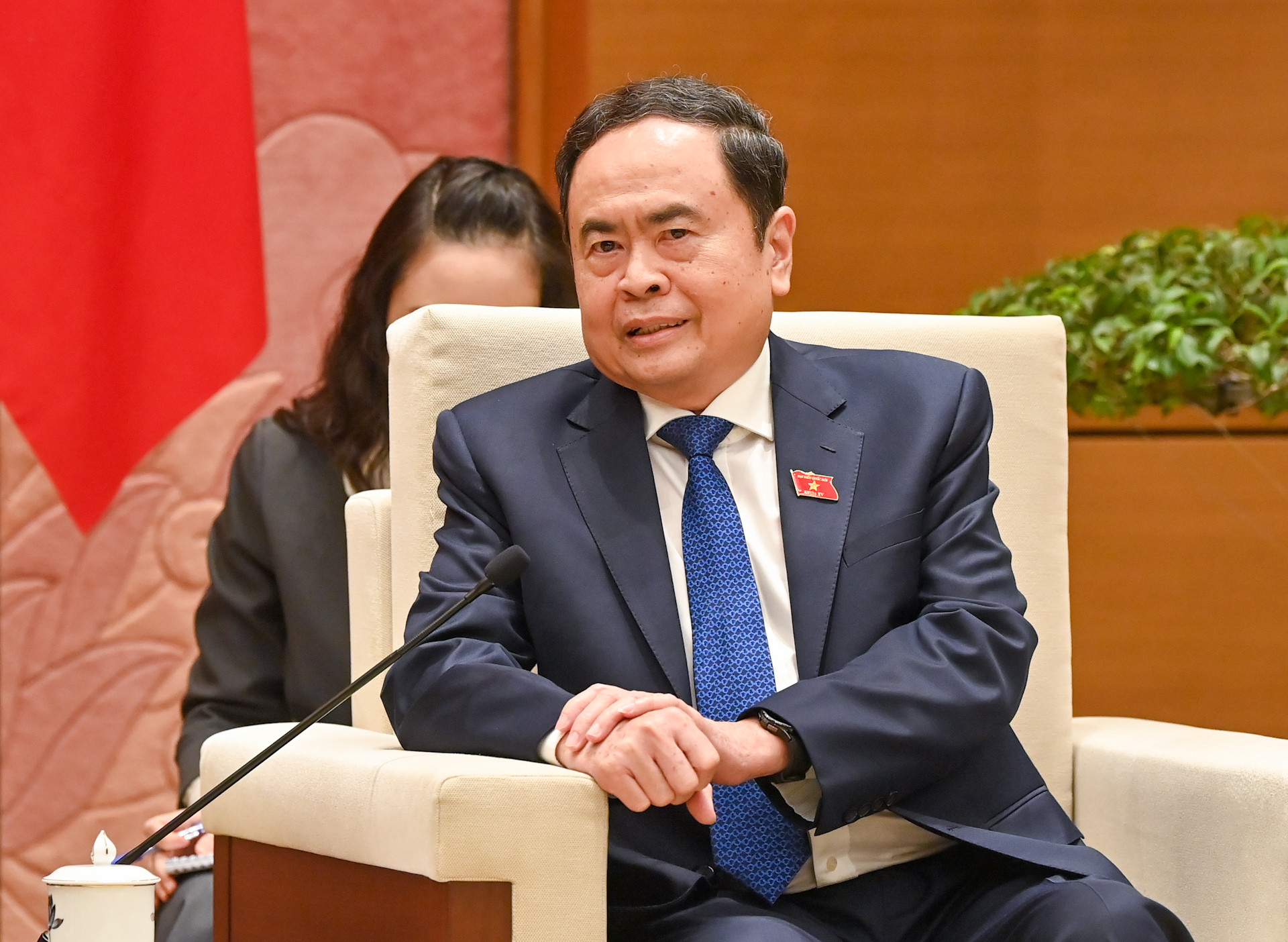 Chủ tịch Quốc hội Trần Thanh Mẫn phát biểu tại hội kiến.