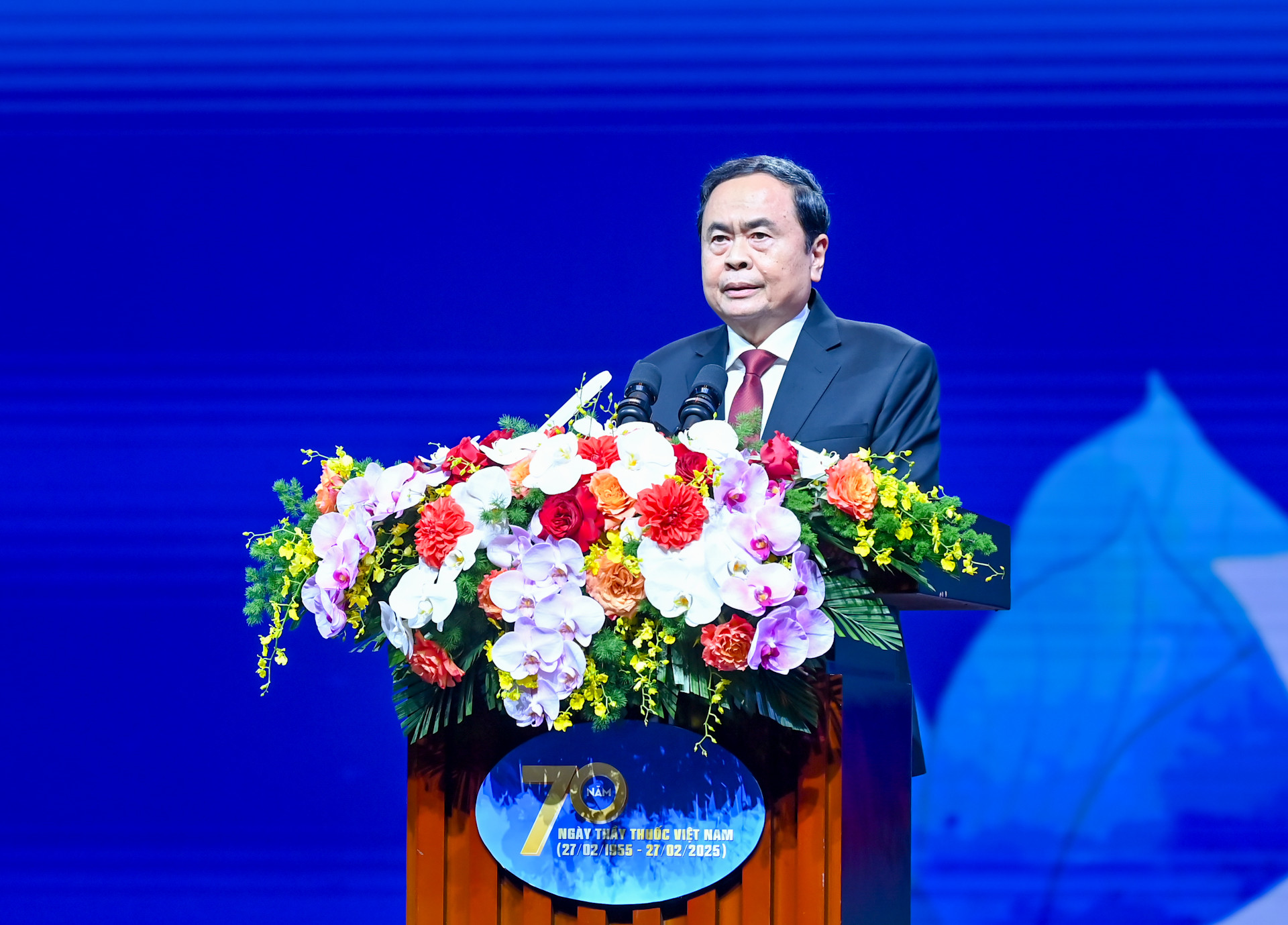 Chủ tịch Quốc hội Trần Thanh Mẫn phát biểu tại lễ kỷ niệm.