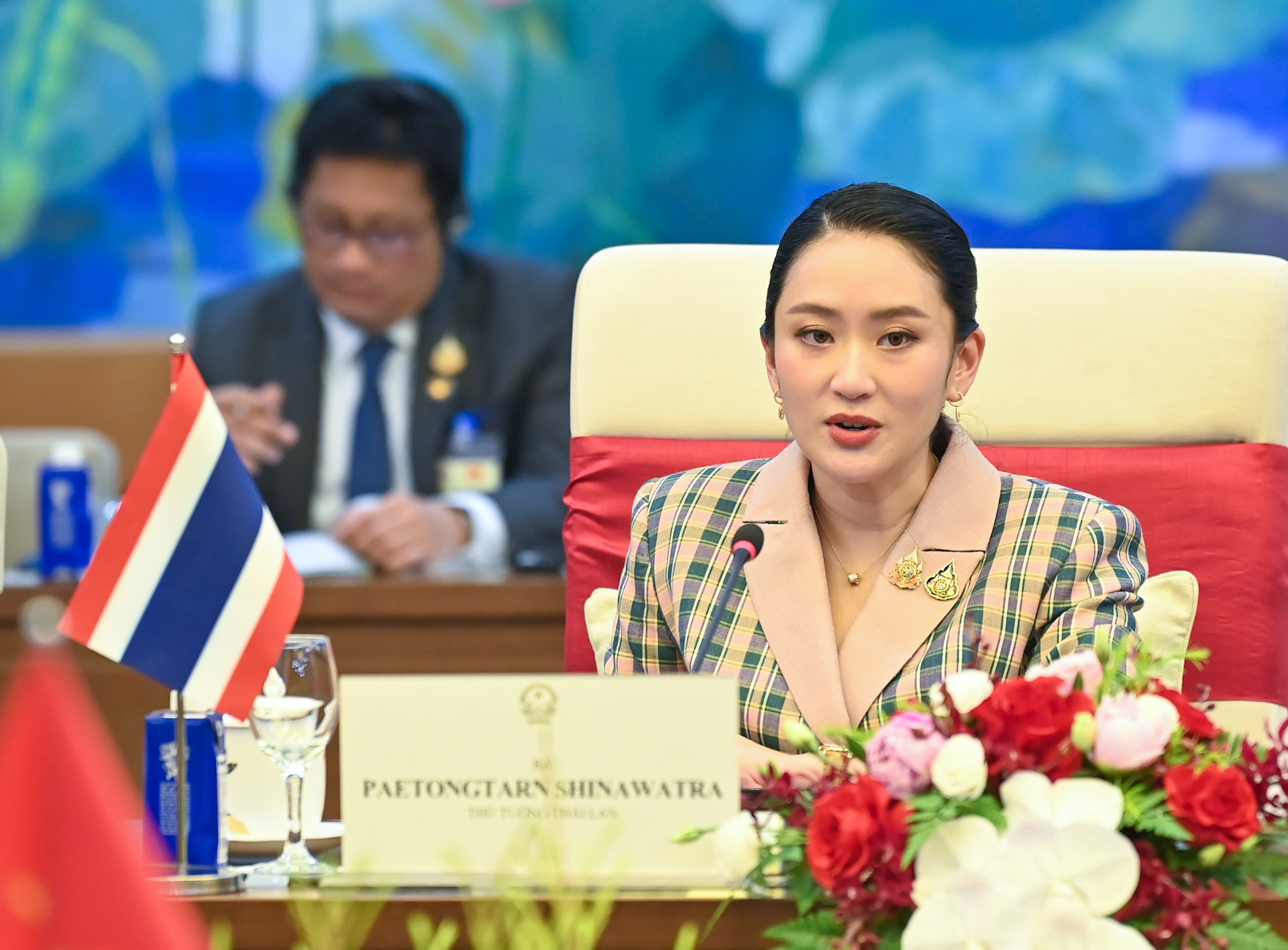 Thủ tướng Thái Lan Paetongtarn Shinawatra phát biểu tại hội kiến.