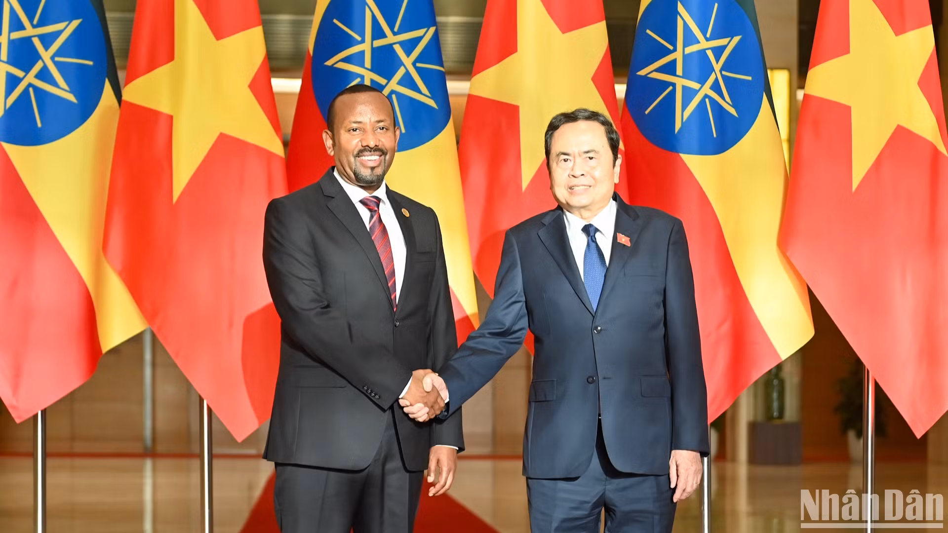 Chủ tịch Quốc hội Trần Thanh Mẫn và Thủ tướng Ethiopia Abiy Ahmed Ali.