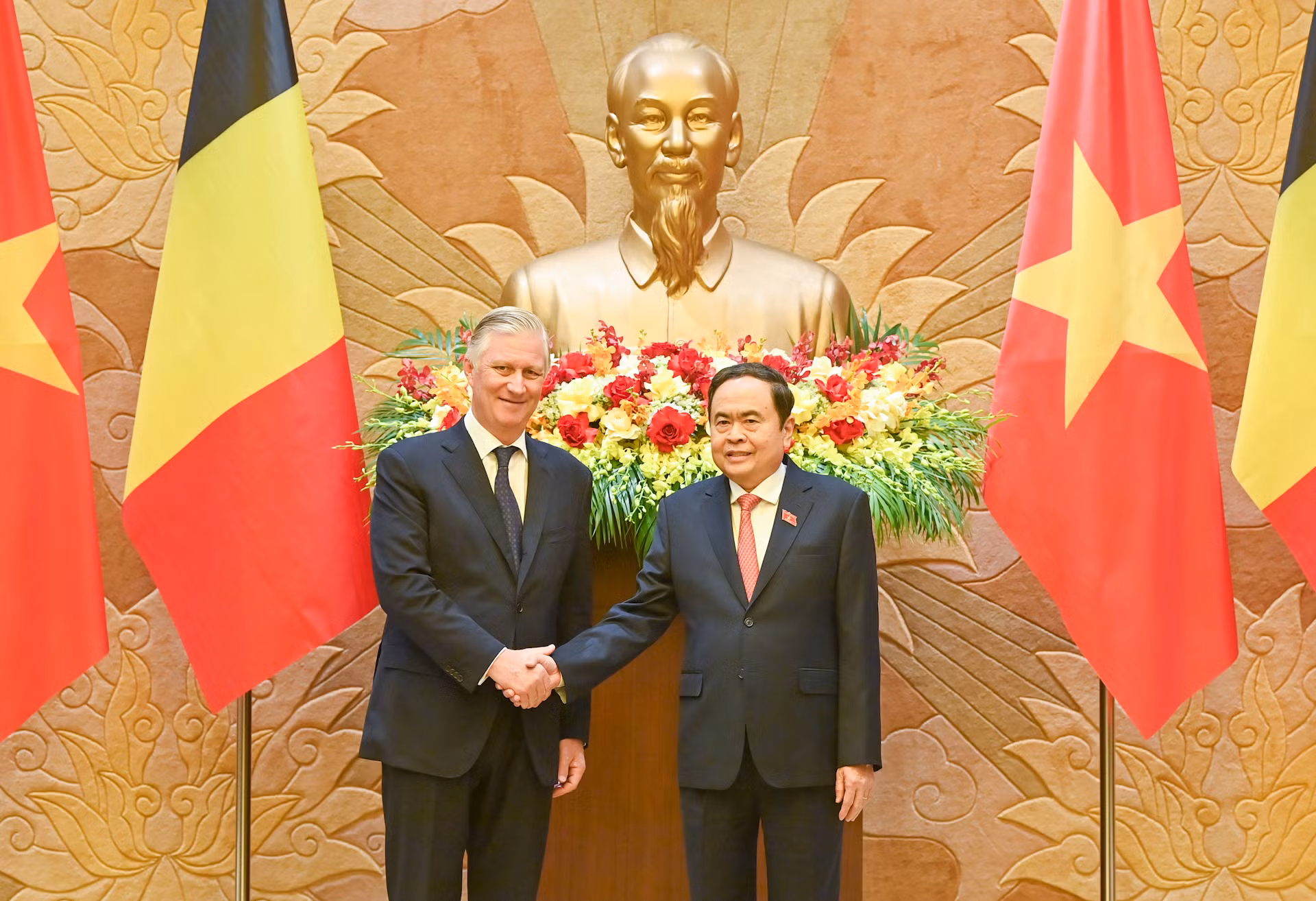 Chủ tịch Quốc hội Trần Thanh Mẫn và Nhà vua Vương quốc Bỉ Philippe tại hội kiến.