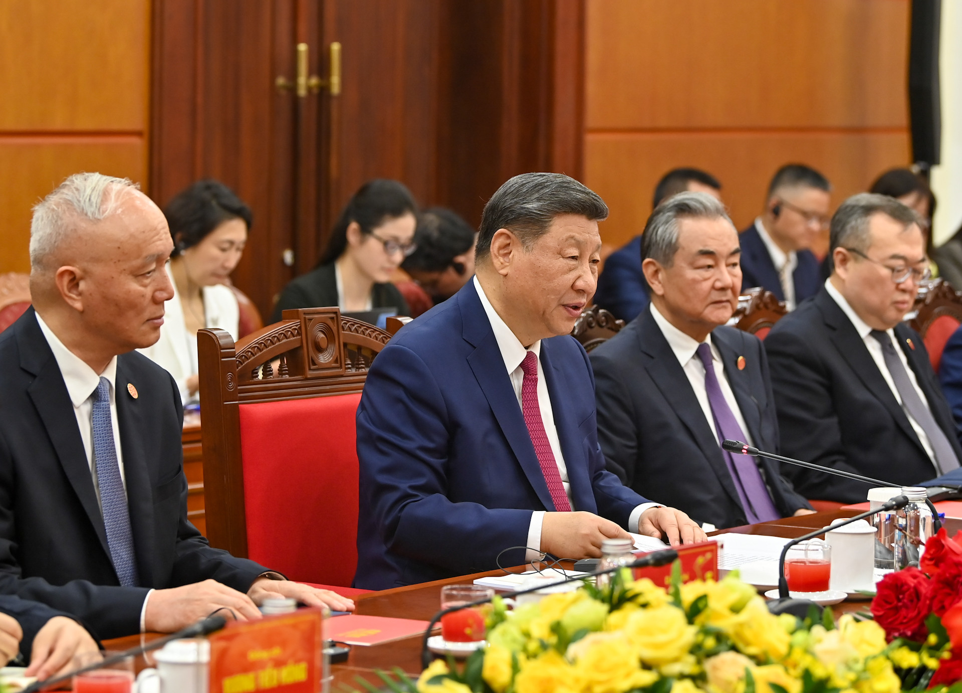 Tổng Bí thư, Chủ tịch Trung Quốc Tập Cận Bình phát biểu tại hội kiến.