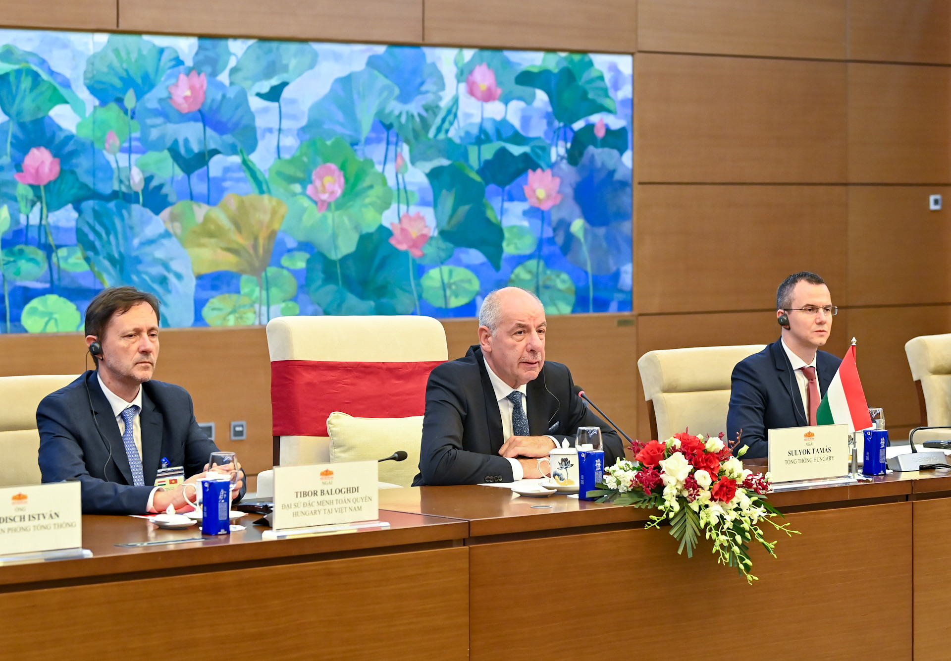 Tổng thống Hungary Sulyok Tamas phát biểu tại hội kiến.