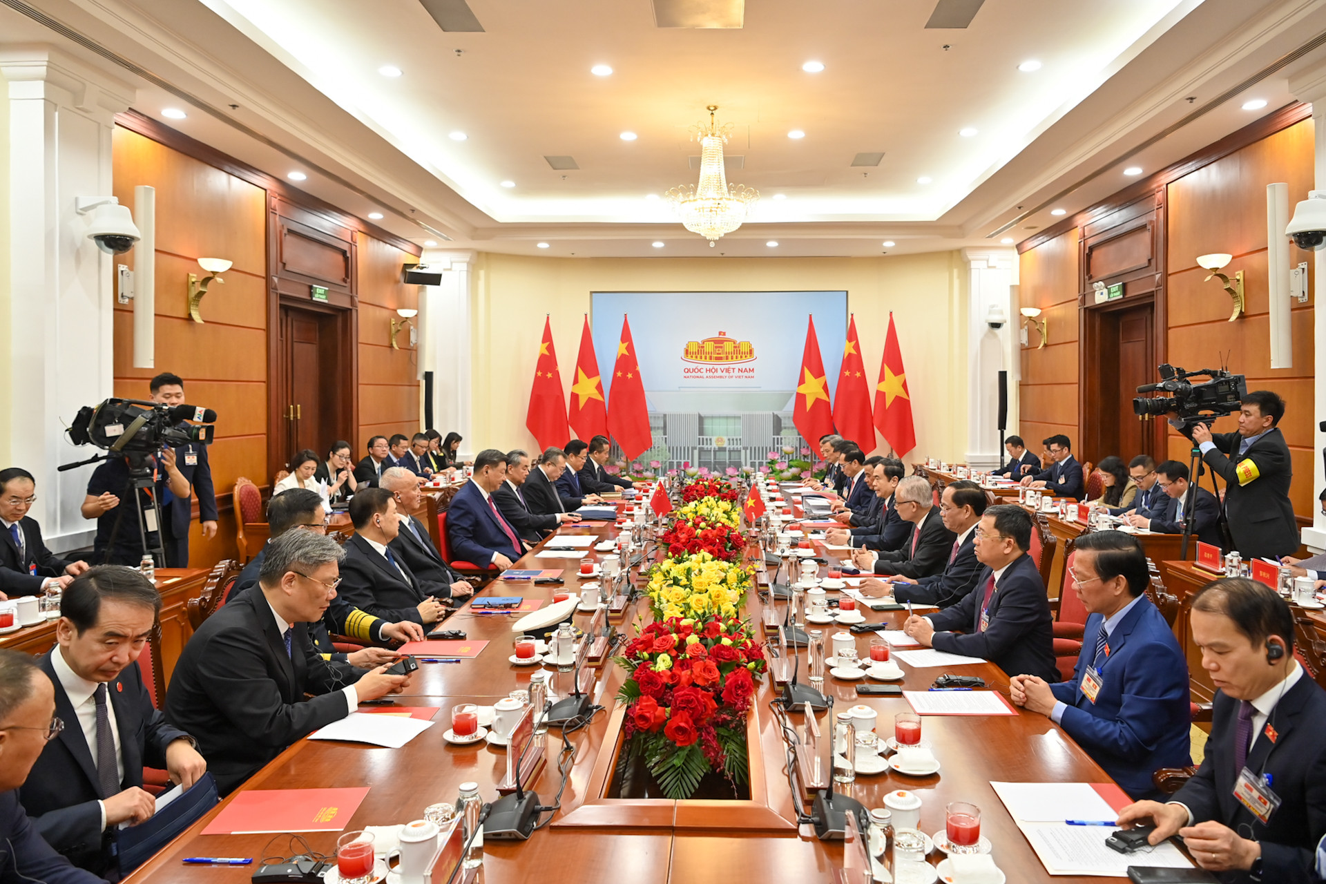 Quang cảnh hội kiến tại Trụ sở Trung ương Đảng.