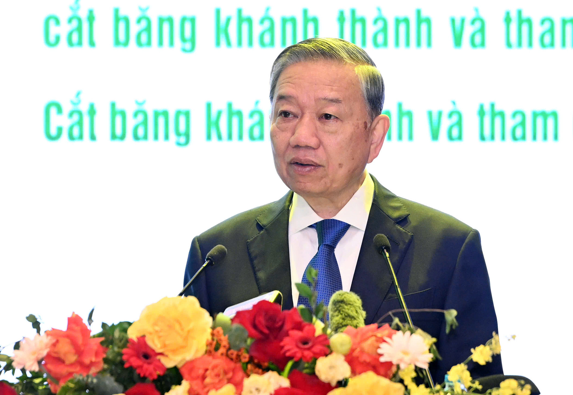 Tổng Bí thư Tô Lâm phát biểu tại buổi lễ.