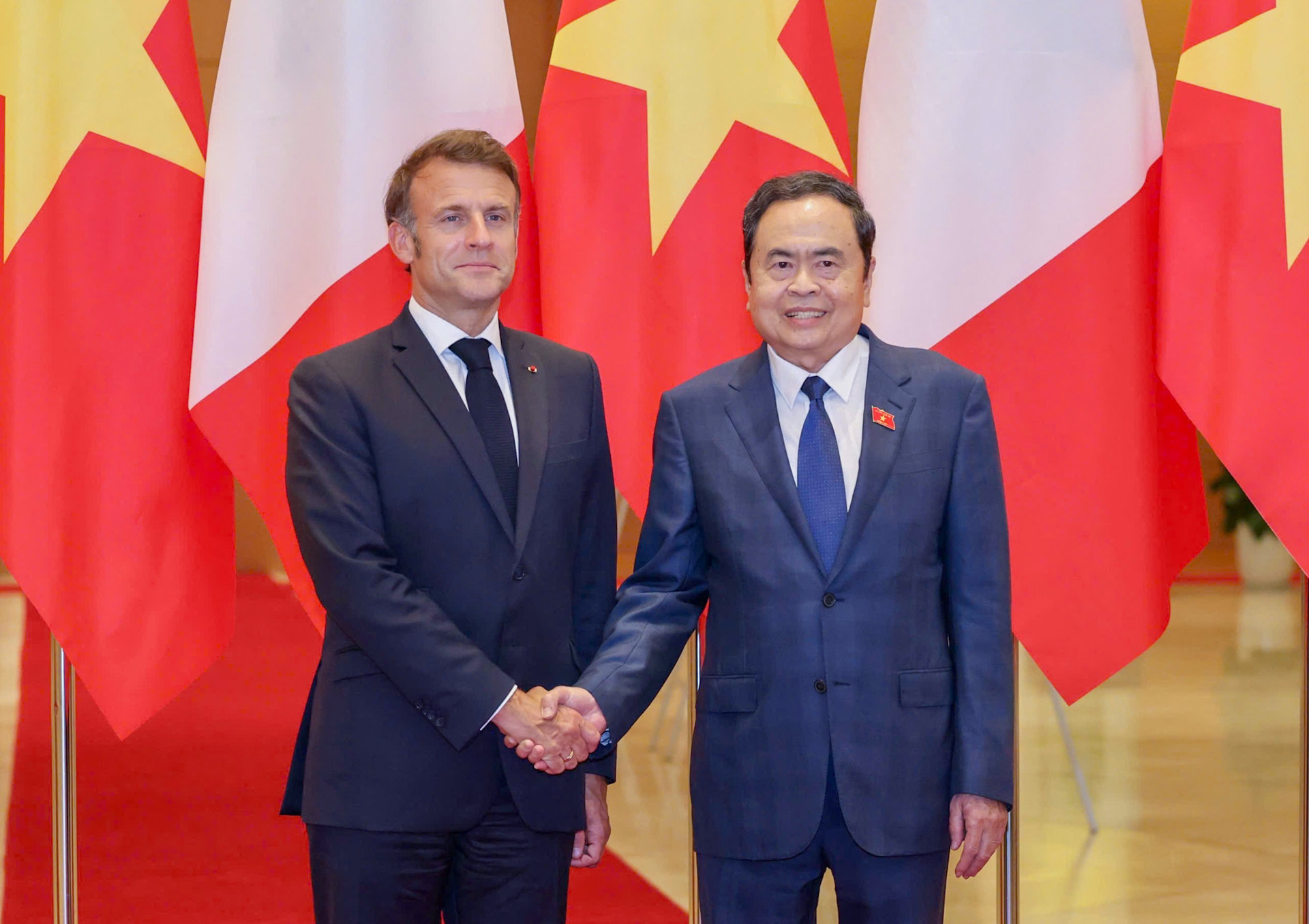 [Ảnh] Chủ tịch Quốc hội Trần Thanh Mẫn hội kiến Tổng thống Pháp Emmanuel Macron ảnh 3