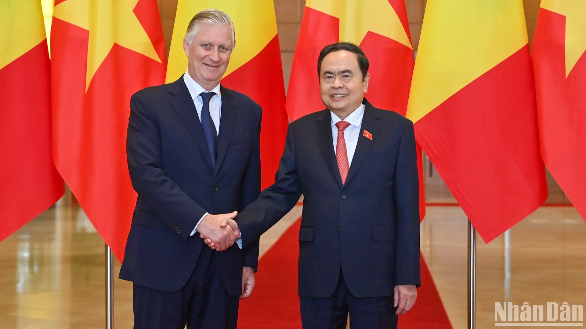 Chủ tịch Quốc hội Trần Thanh Mẫn và Nhà vua Vương quốc Bỉ Philippe.