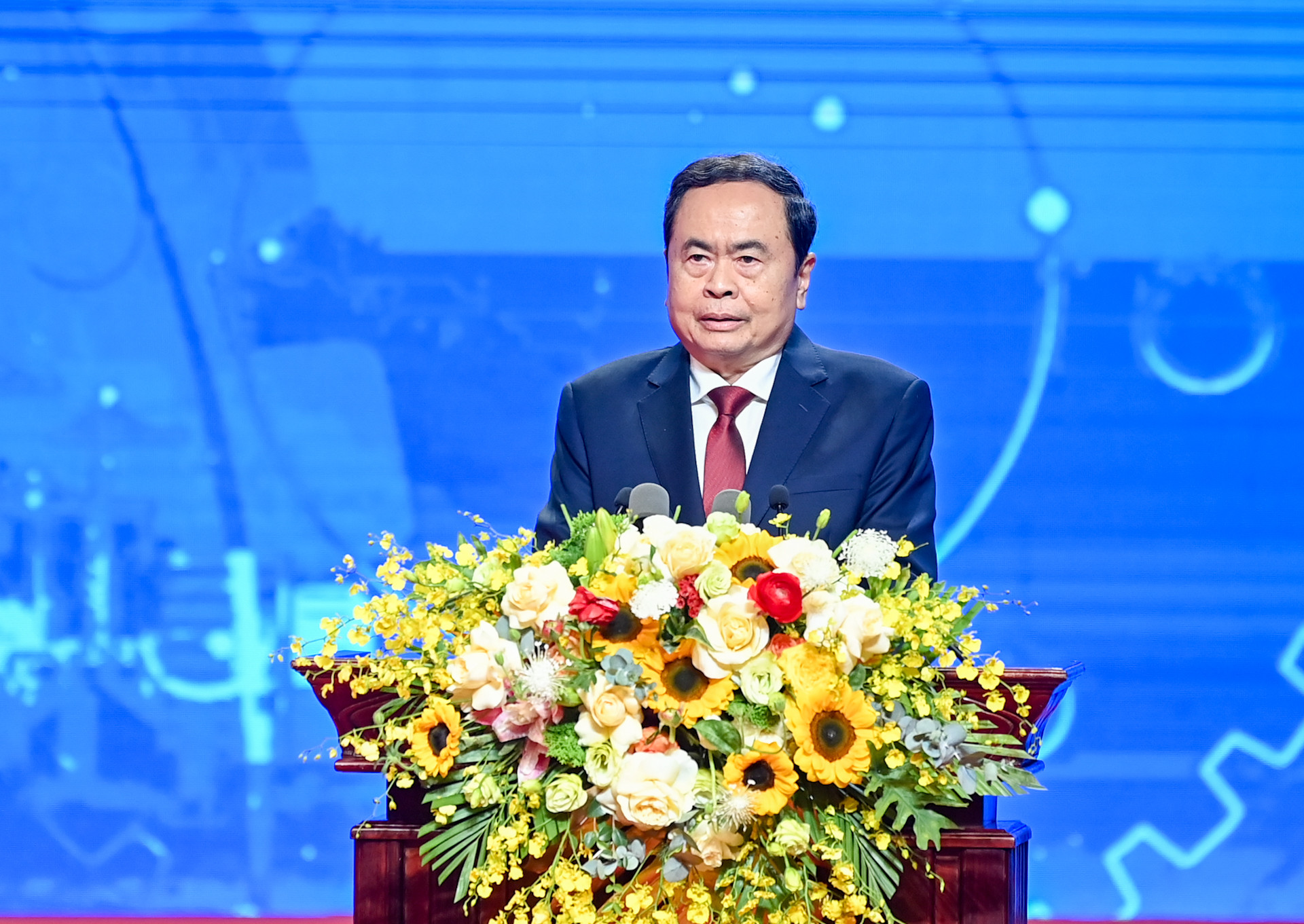 Chủ tịch Quốc hội Trần Thanh Mẫn phát biểu chỉ đạo tại chương trình.