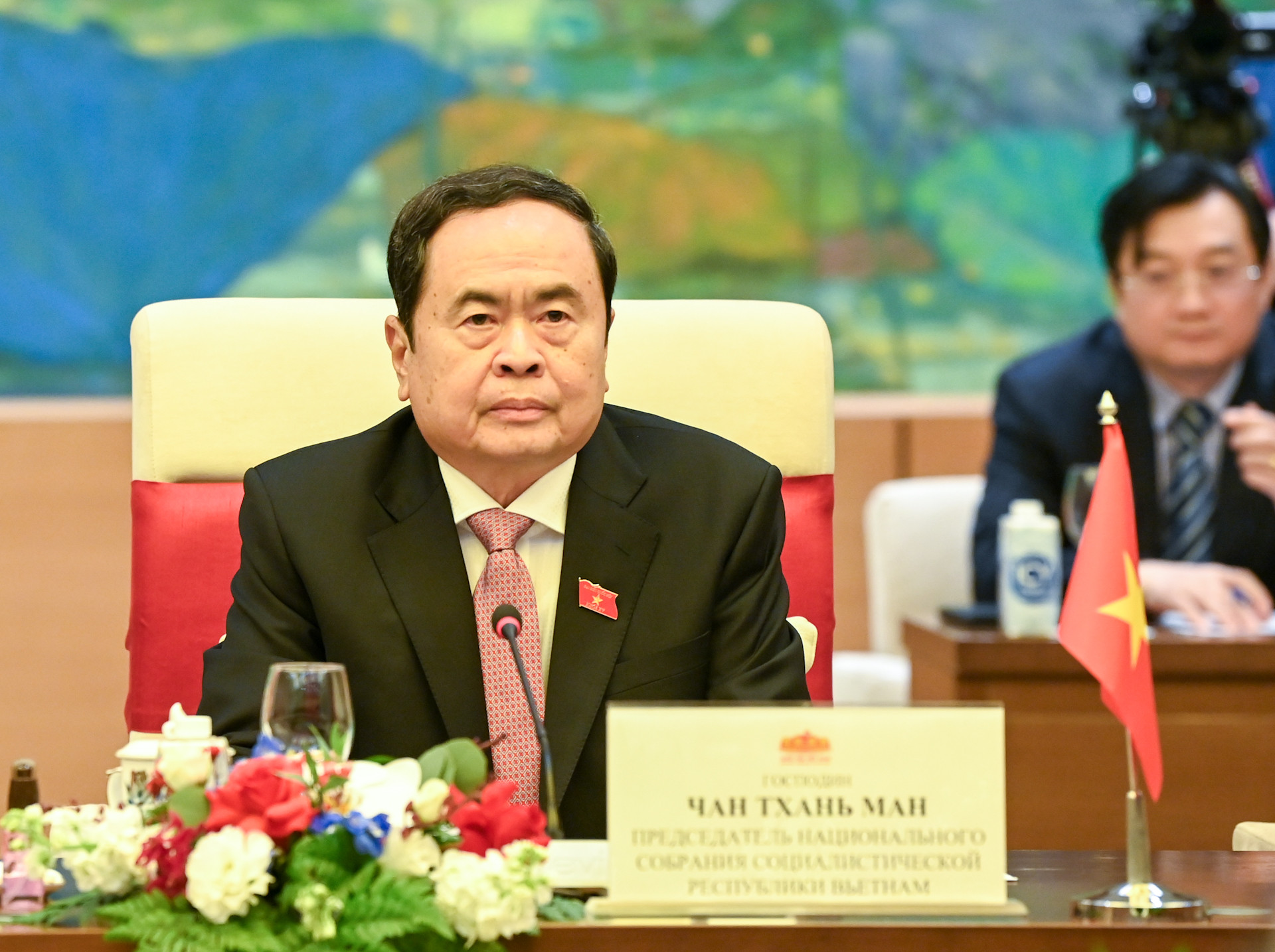 Chủ tịch Quốc hội Trần Thanh Mẫn phát biểu tại hội kiến.