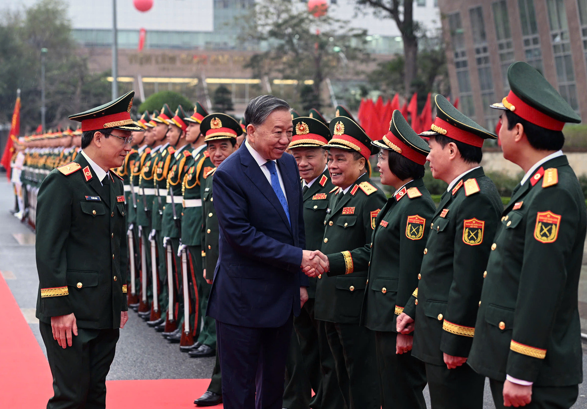 Tổng Bí thư Tô Lâm và các đại biểu dự buổi lễ.