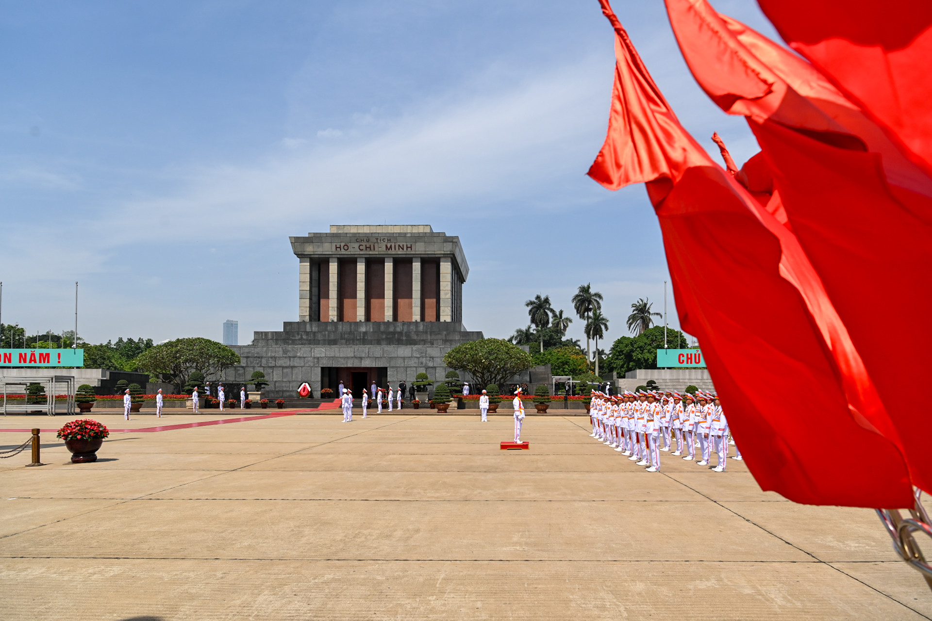 Quang cảnh buổi lễ tại Quảng trường Ba Đình.