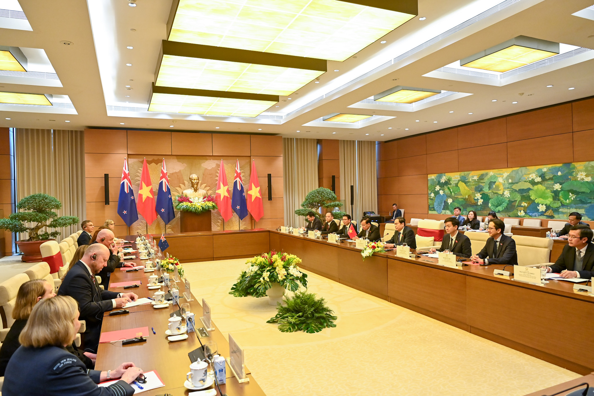 Quang cảnh hội kiến tại Nhà Quốc hội.