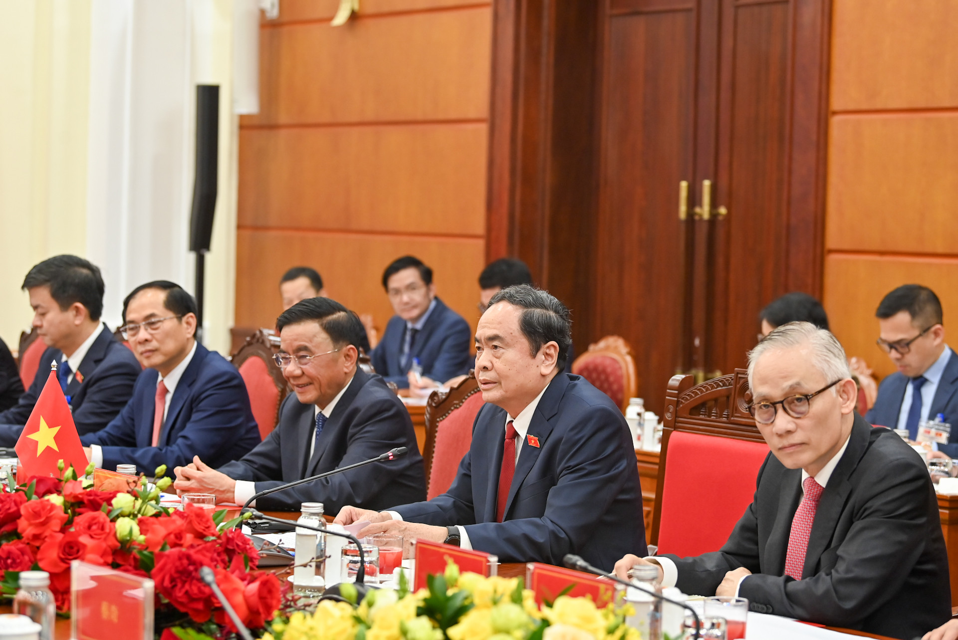 Chủ tịch Quốc hội Trần Thanh Mẫn phát biểu tại hội kiến.