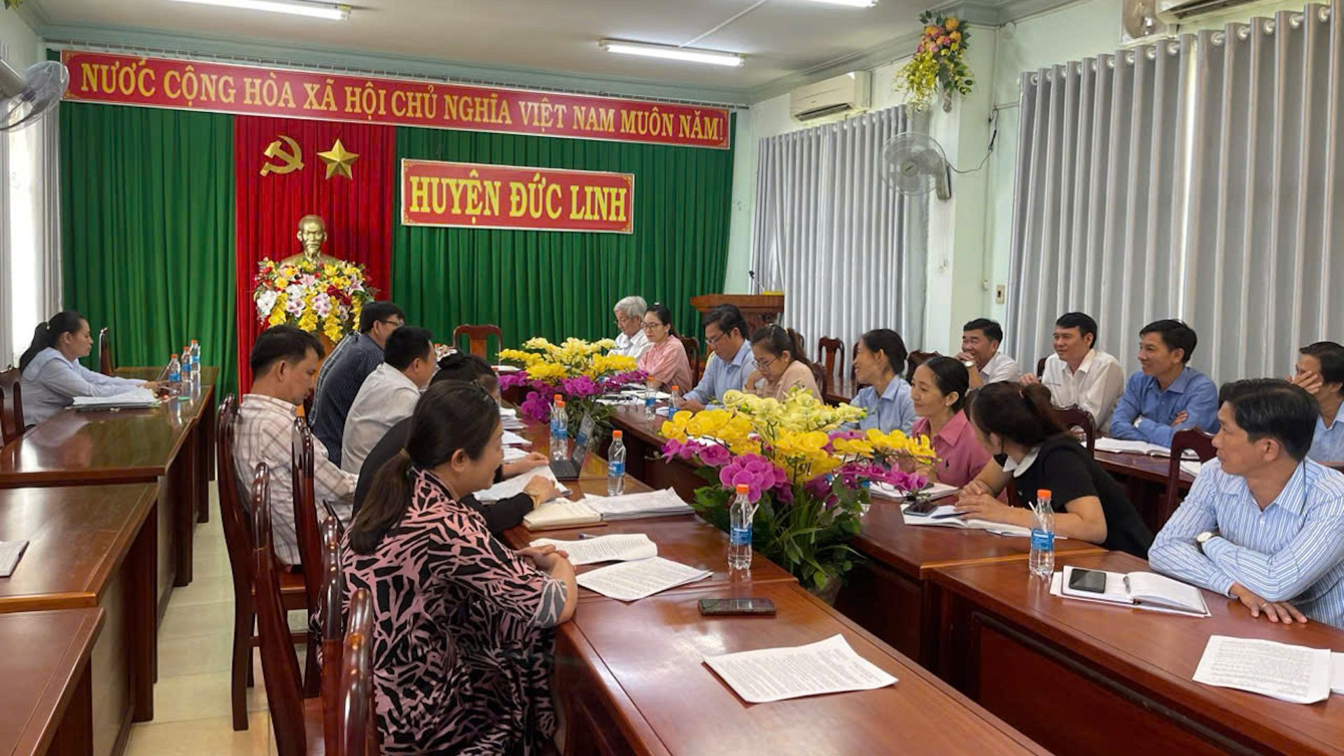Sở Lao động-Thương binh và Xã hội tỉnh Bình Thuận làm việc với huyện Đức Linh về chương trình giảm nghèo.
