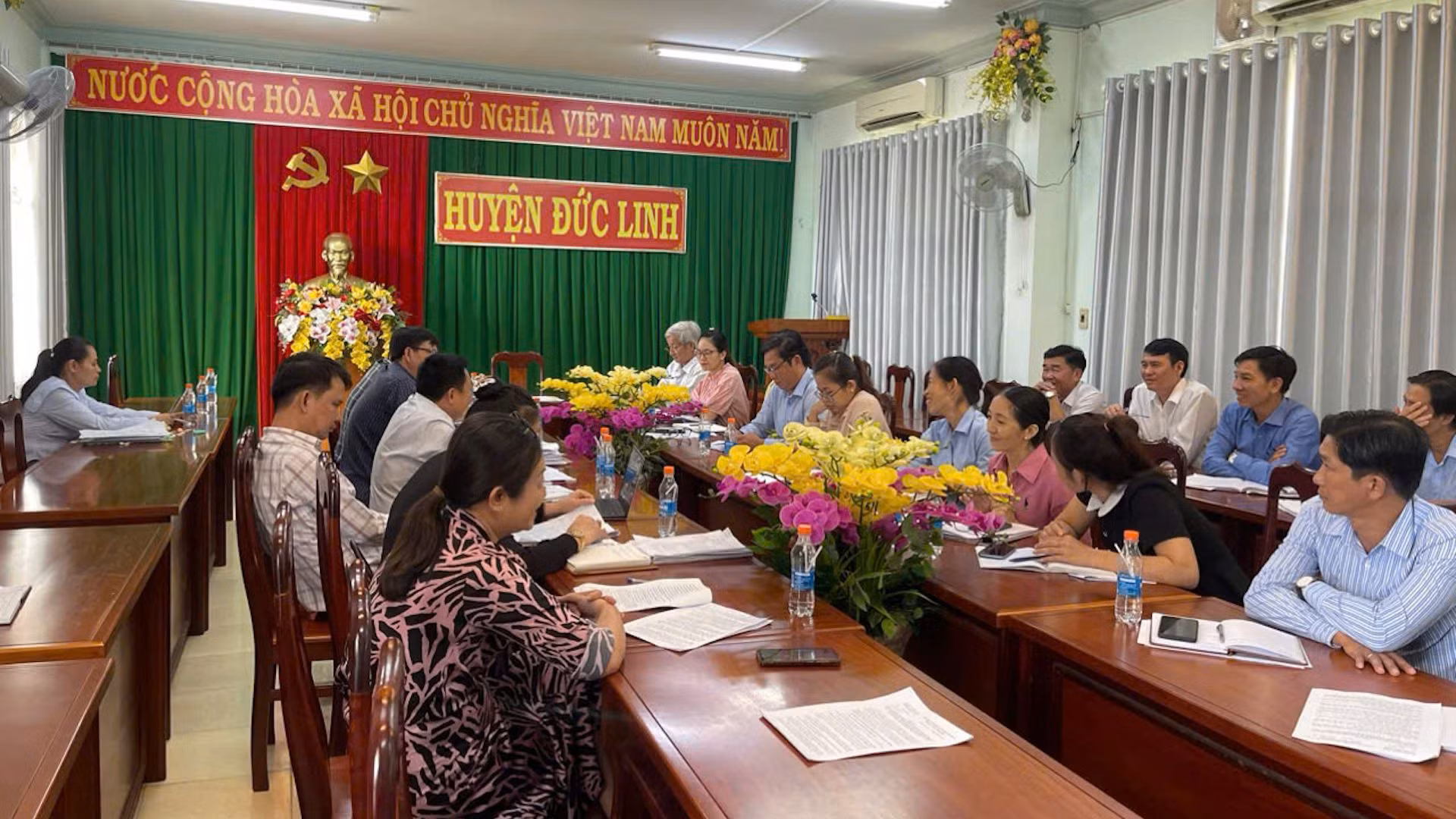 Sở Lao động-Thương binh và Xã hội tỉnh Bình Thuận làm việc với huyện Đức Linh về chương trình giảm nghèo.