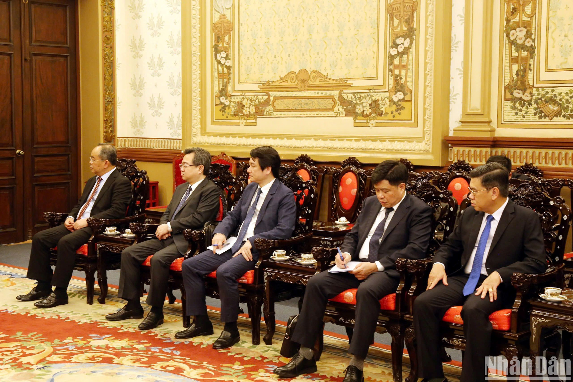 Các đại biểu Việt Nam tại buổi tiếp.